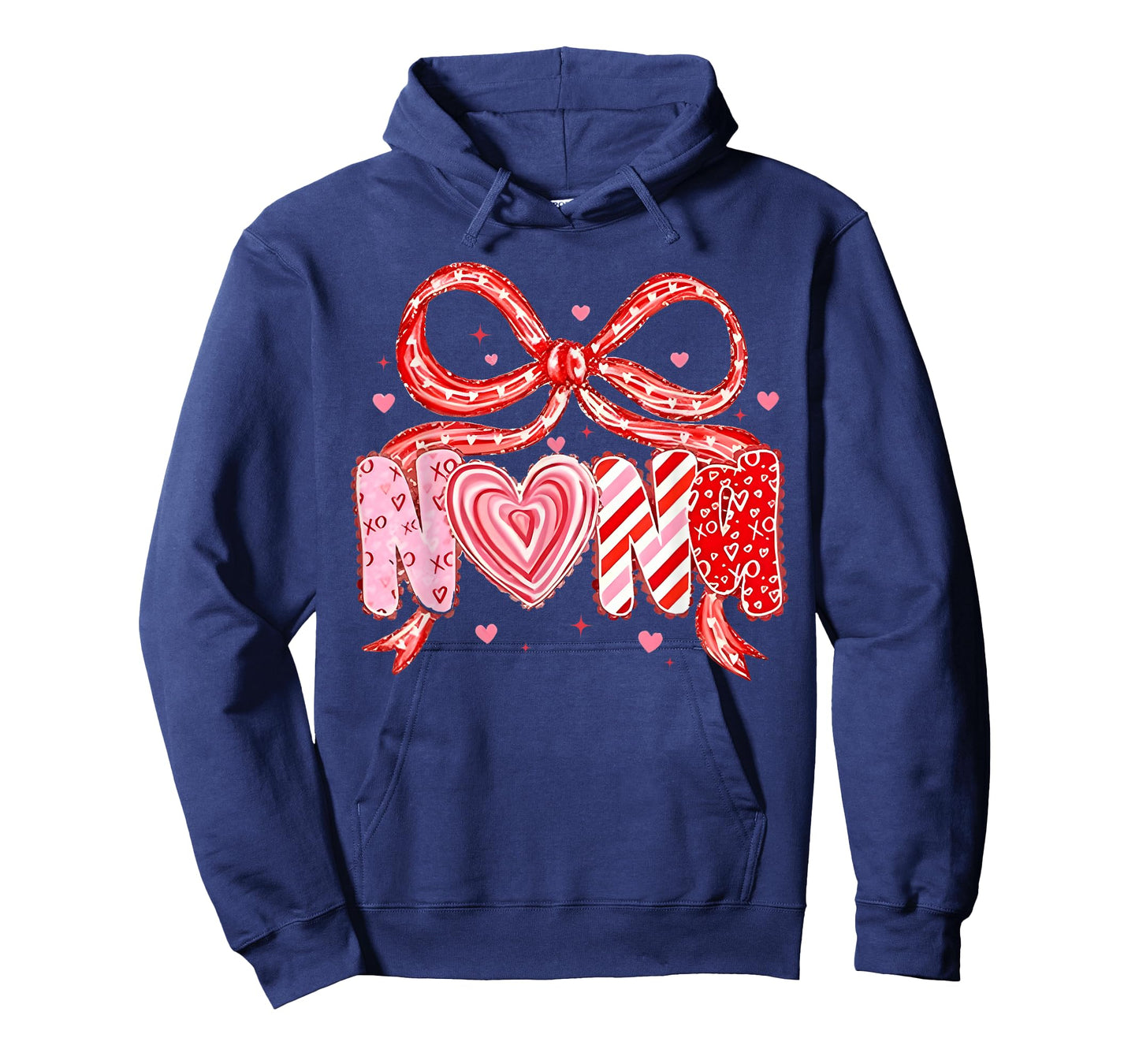 Valentine Nana Coquette Bow Heart Mom Mother Women T-Shirt