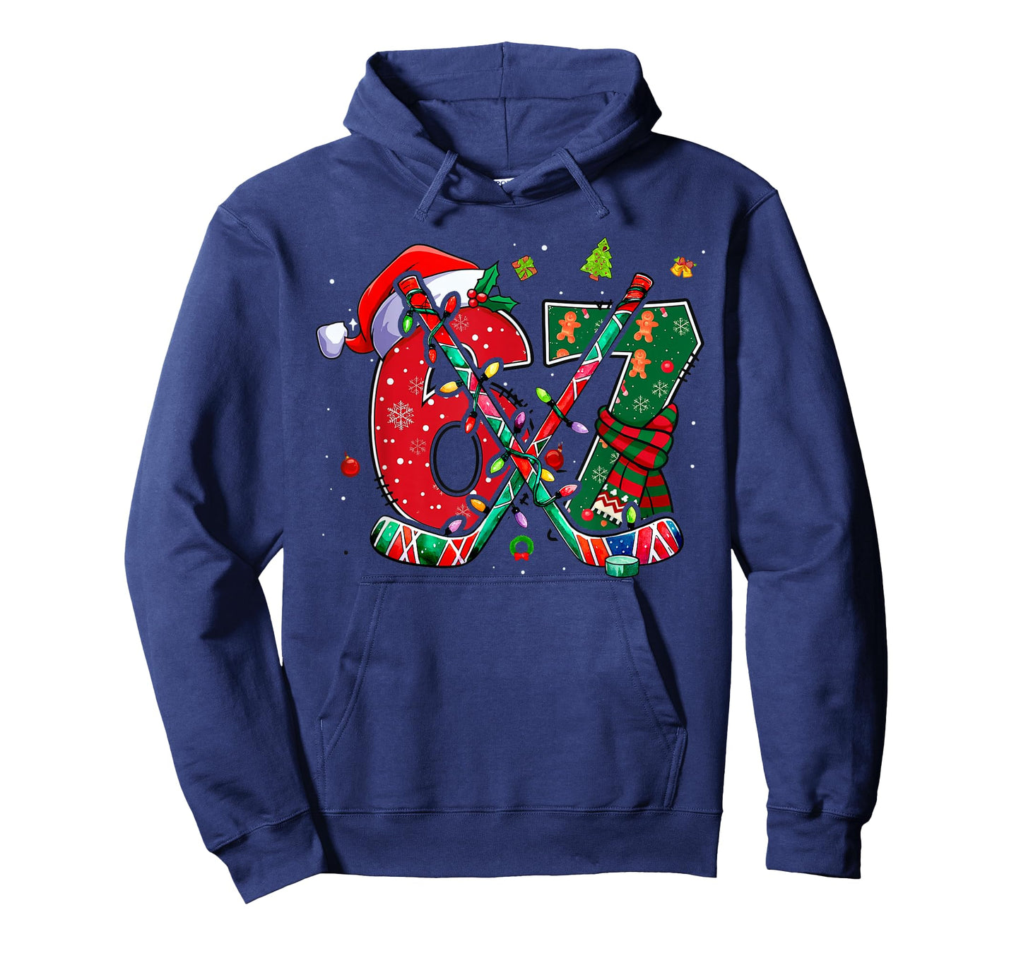 Funny 67 Six Seven Christmas Ice Hockey T-Shirt
