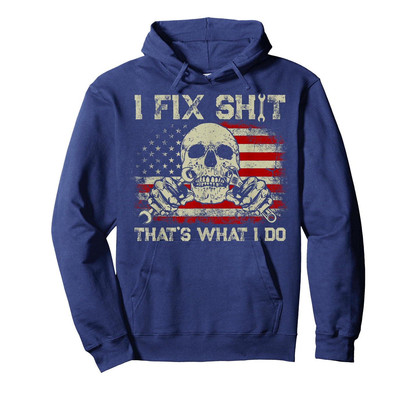 I Fix Shit That's What I Do Vintage Mechanic American Flag T-Shirt