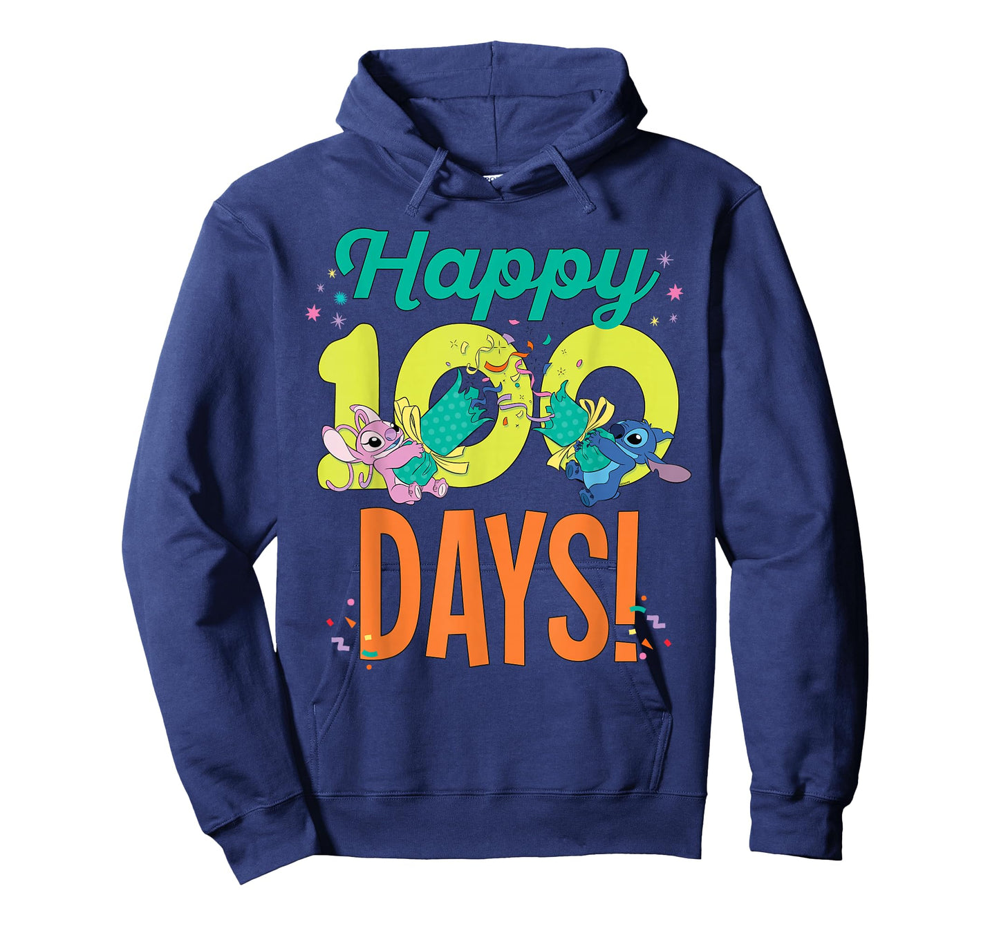 Disney Stitch & Angel Happy 100 Days of School 100th Day T-Shirt