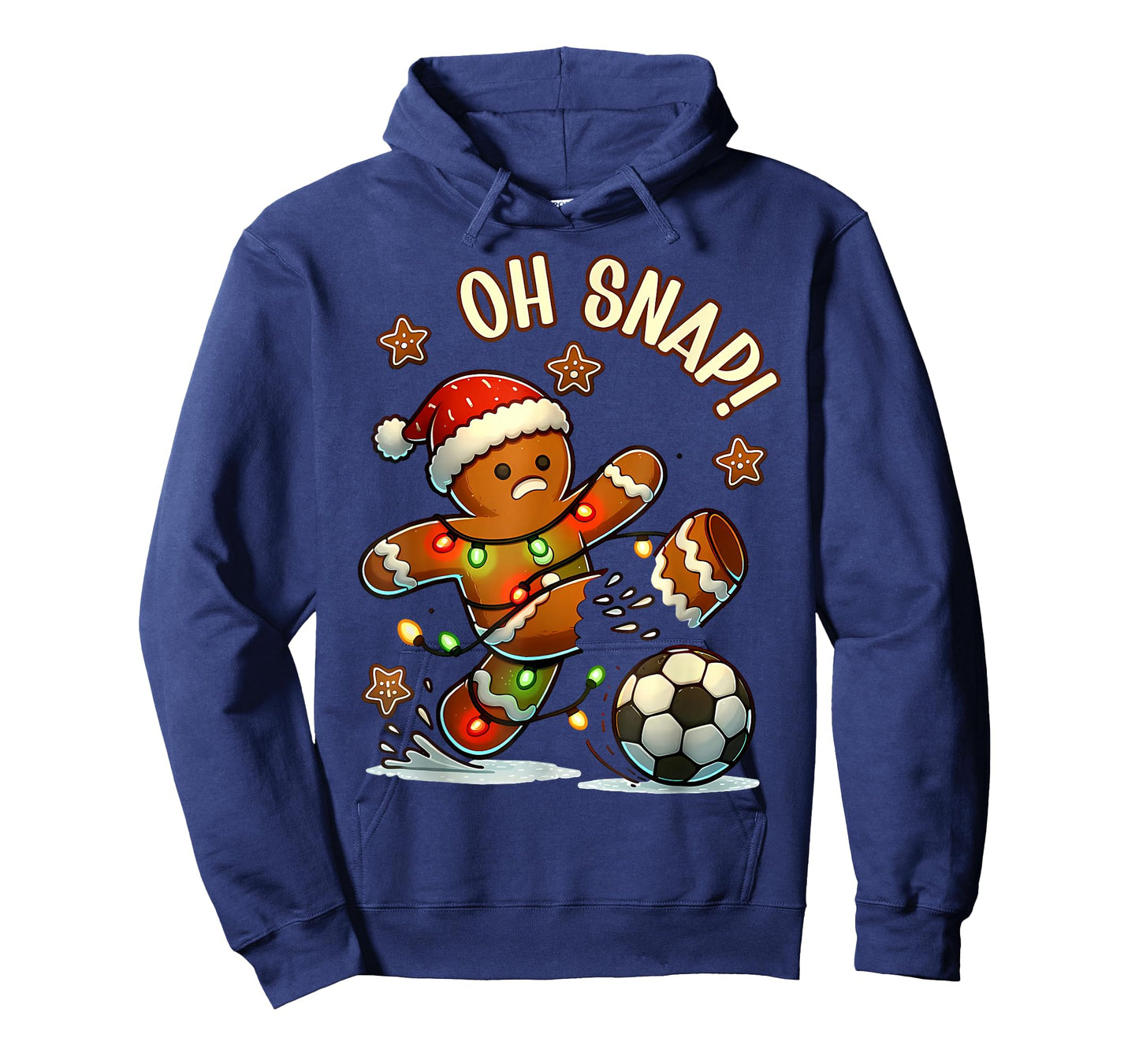 Oh Snap Gingerbread Soccer Xmas Light Holiday T-Shirt