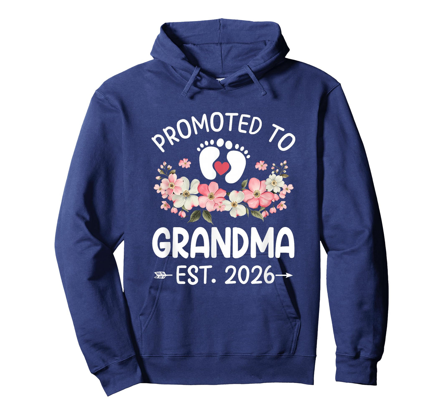 Promoted to Grandma 2026 First Time Floral New Grandma T-Shirt