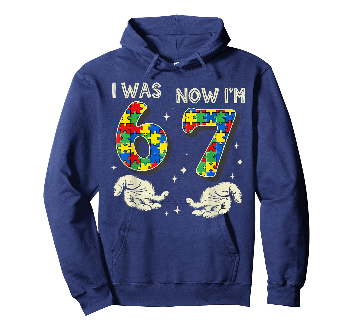 I was 6 Now I'm 7 Year Old Birthday Autism 67 for Kids Boys T-Shirt