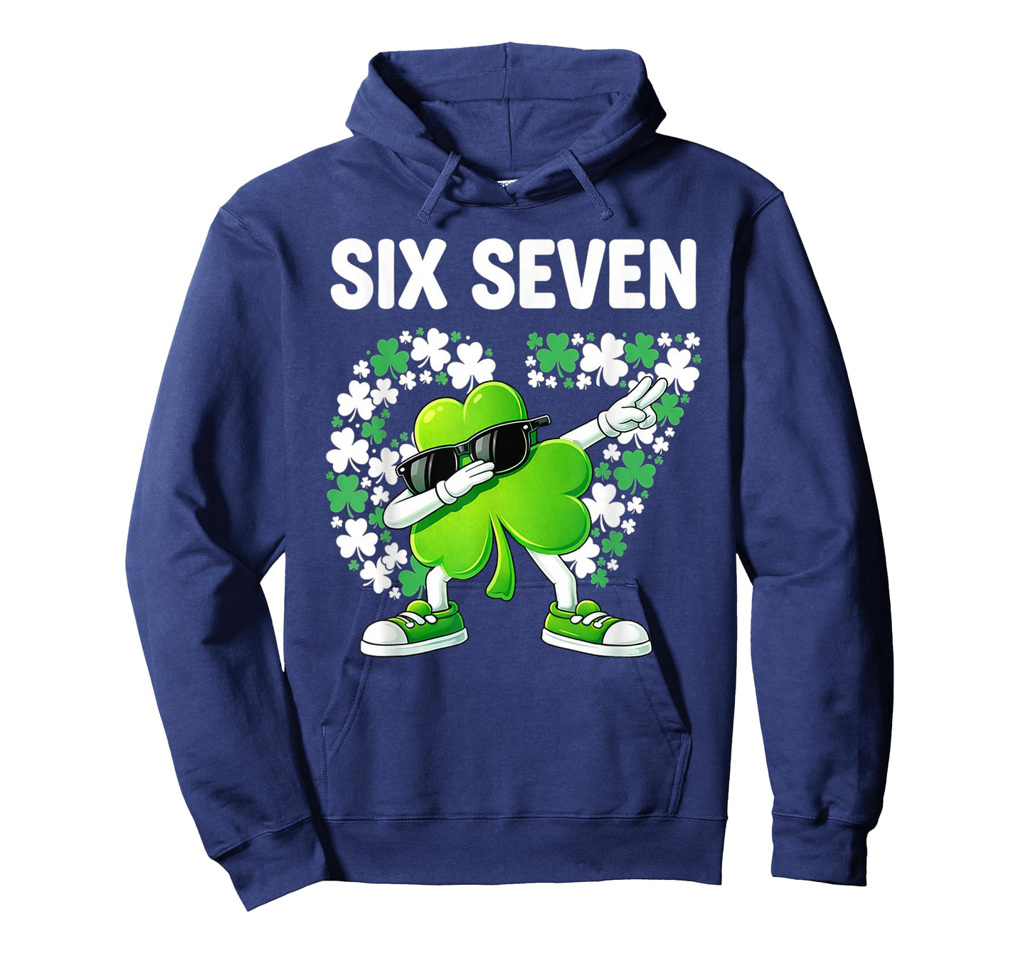 St Patricks Day Six Seven 6 7 Meme Shamrock Kids Girls Boys T-Shirt