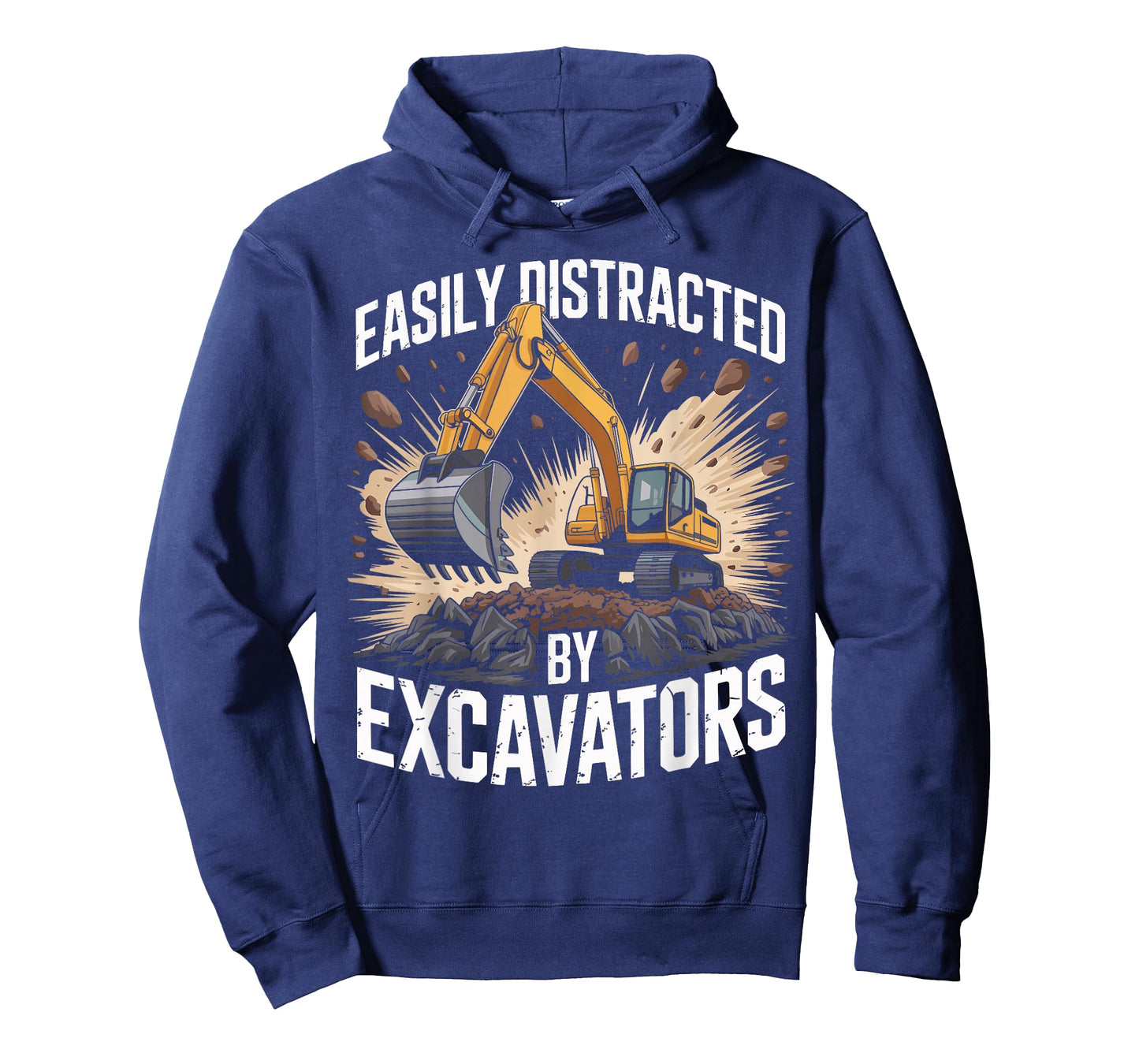 Easily Distracted by Excavators Construction Worker Mechanic T-Shirt
