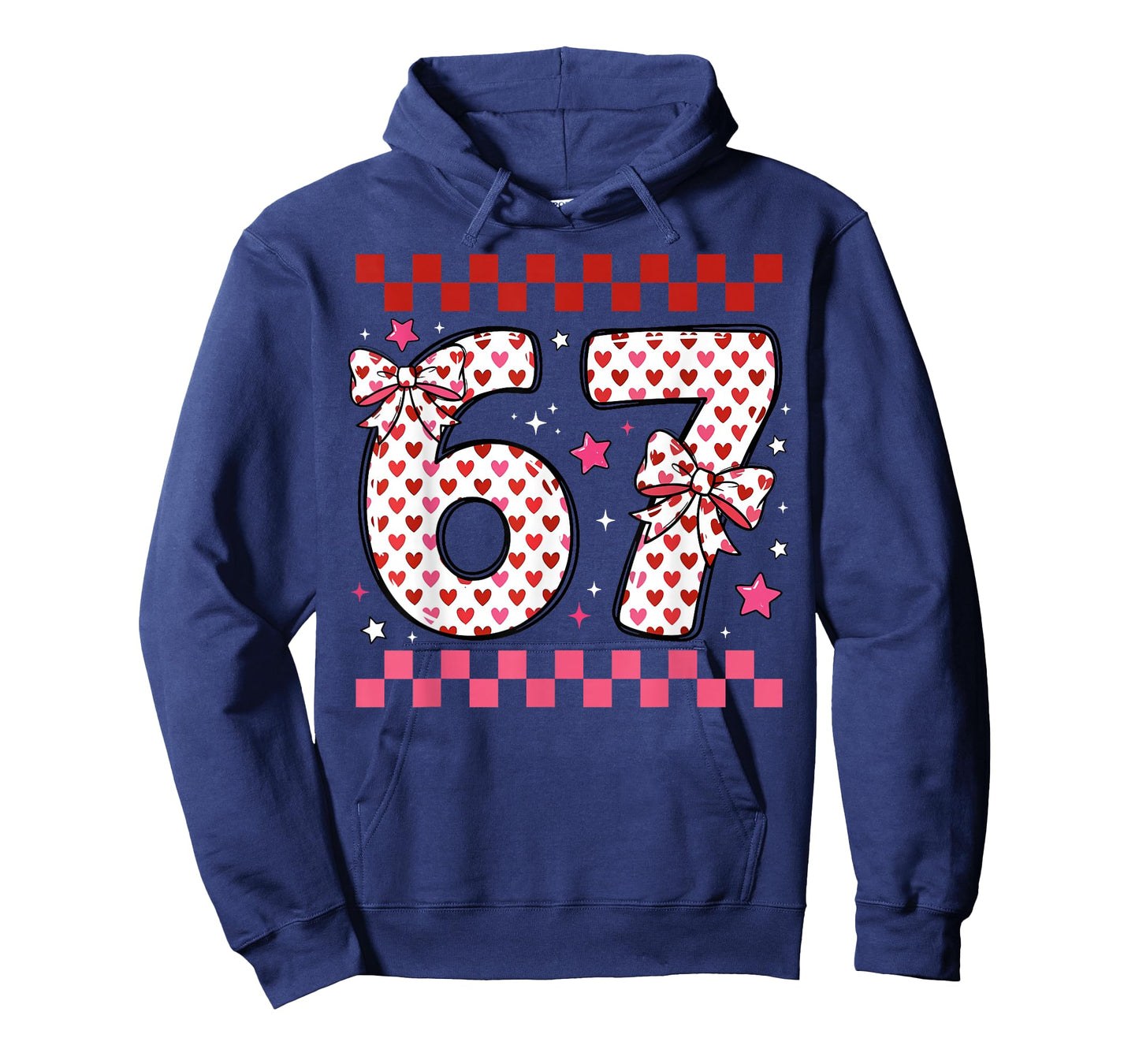 Valentine 67 Six Seven 6-7 Funny Heart Bow for Kids Girls T-Shirt