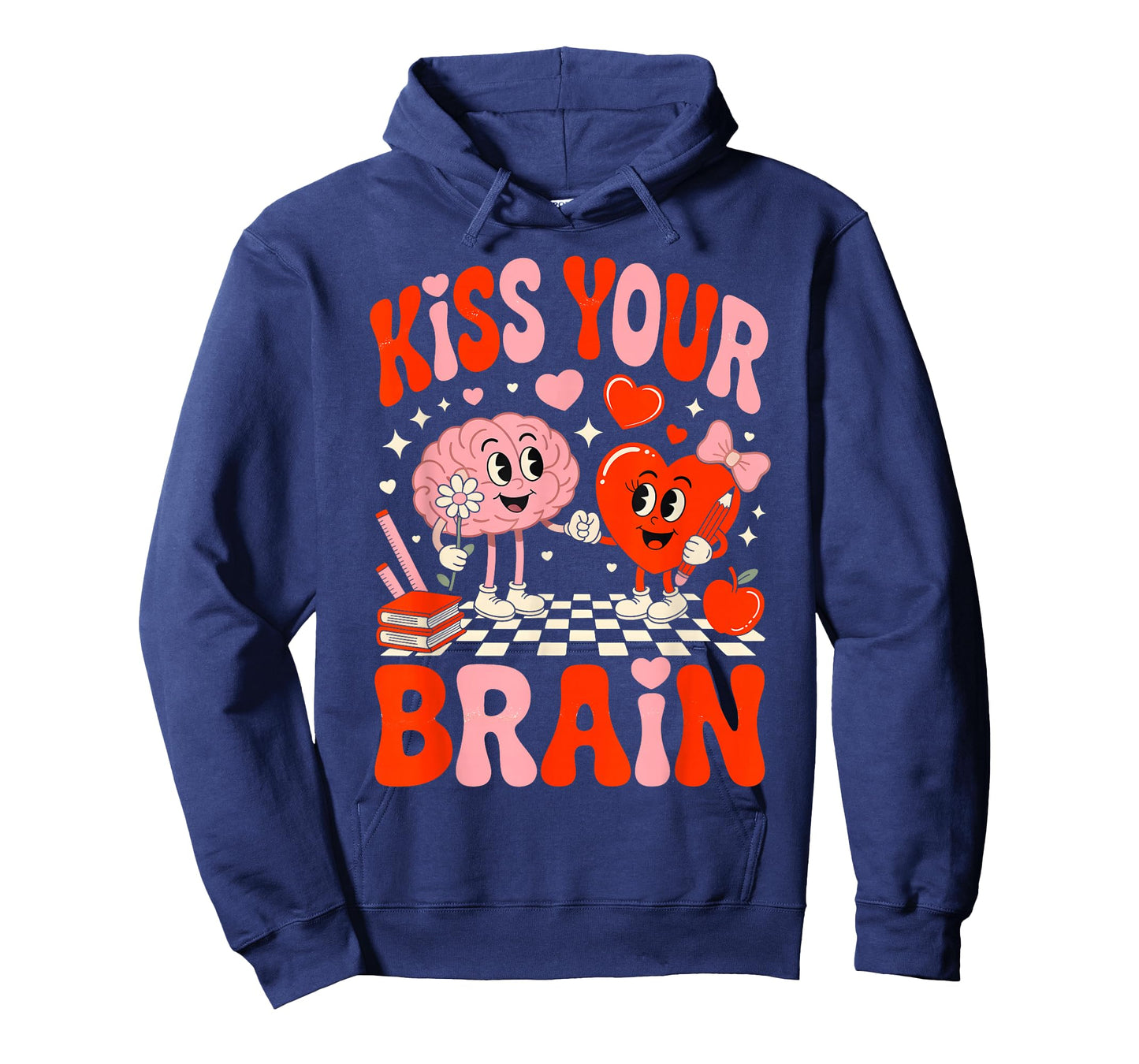 Kiss Your Brain Women Valentine's Day Retro School Counselor T-Shirt