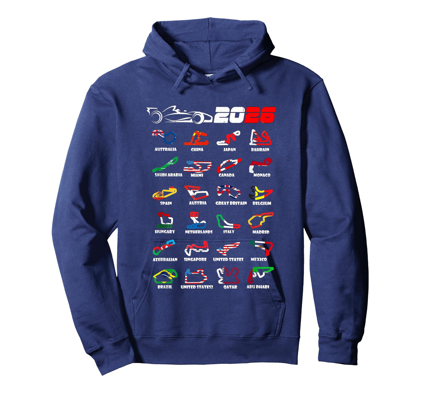 Race Car Enthusiast Motorsport Racing Fan World Flags T-Shirt
