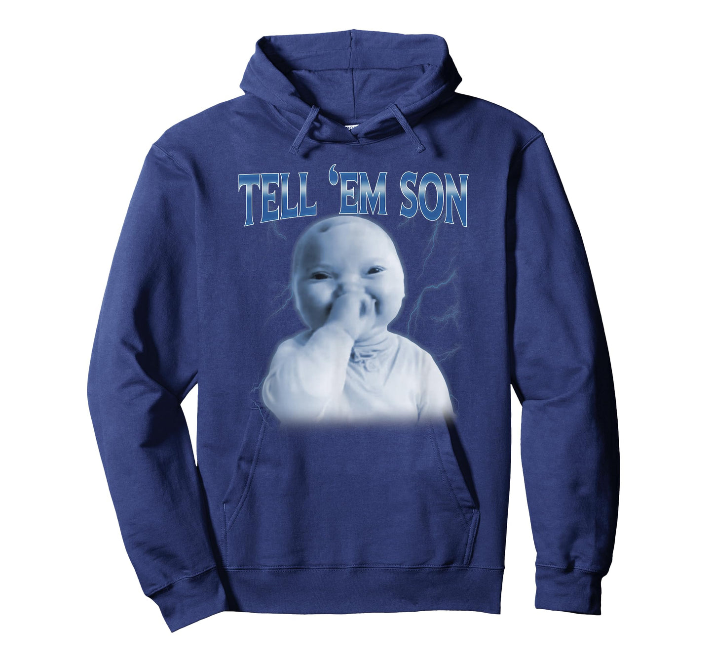 Tell 'Em Son AI Niche Motion Baby Holding Laugh Genz Meme T-Shirt