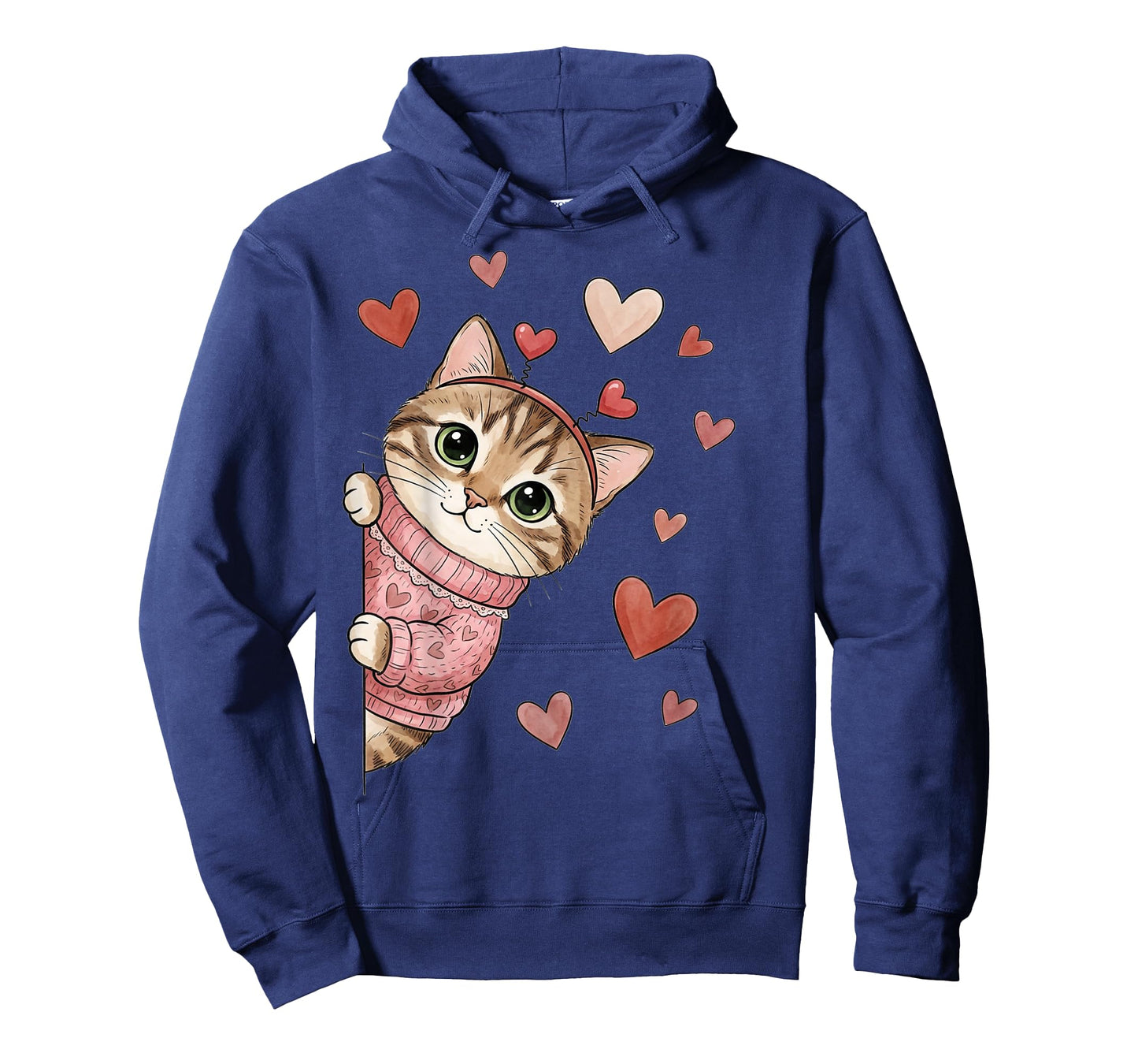Cute Cat Valentines with Hearts Meow Cats Valentine T-Shirt