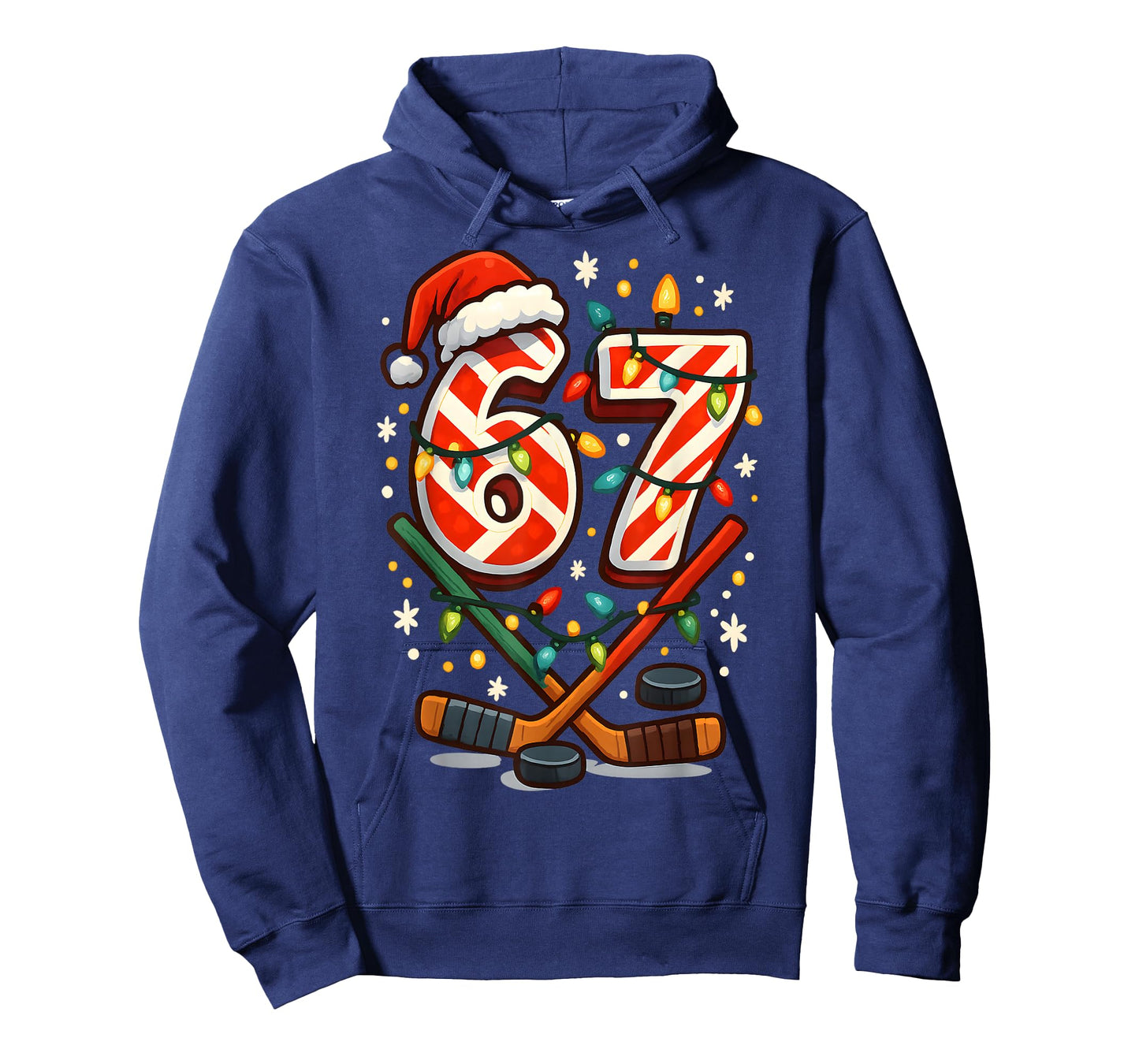 Funny Six Seven Christmas Ice Hockey T-Shirt
