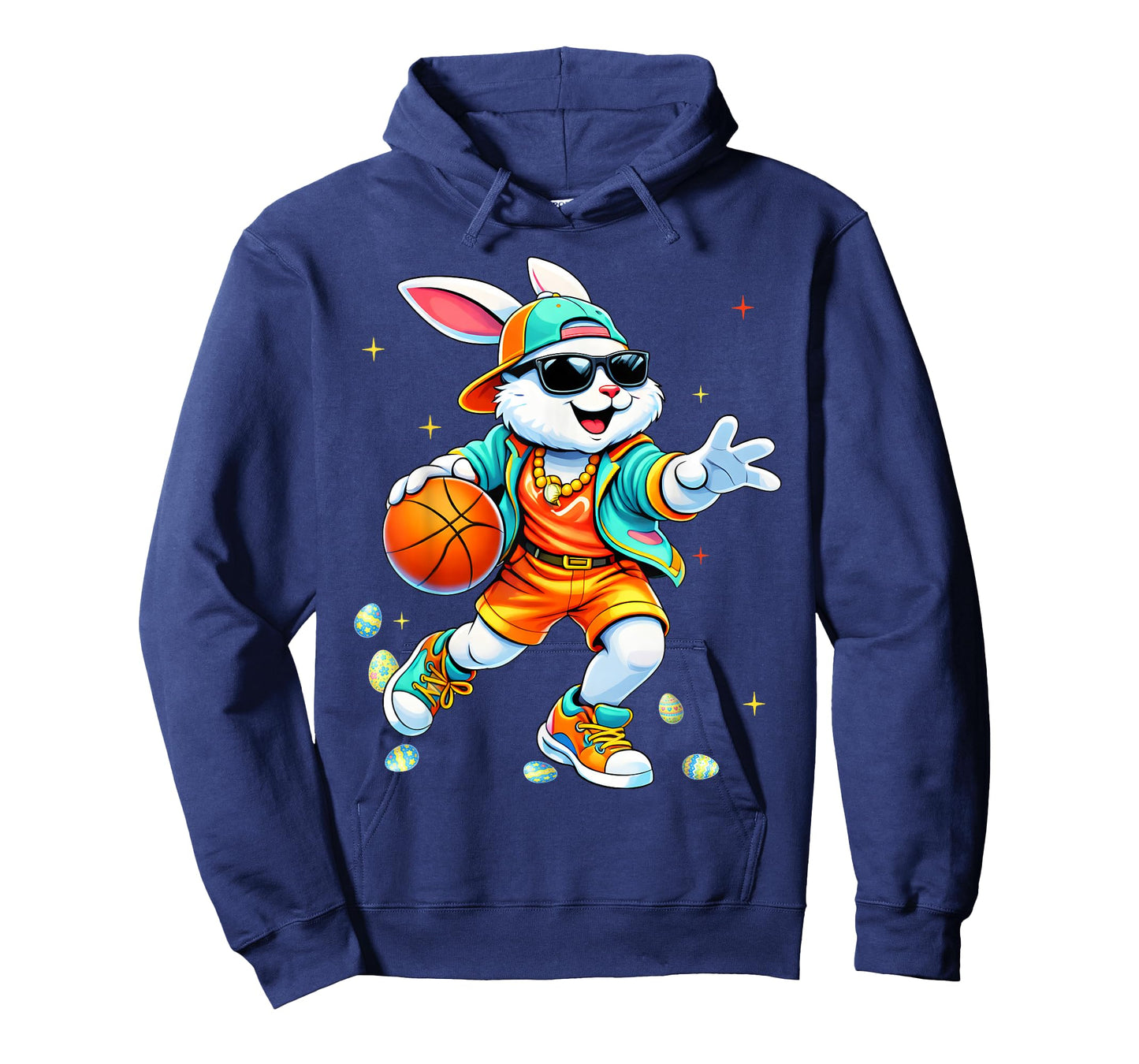 Funny Rabbit Bunny Basketball Easter Men Boy Kid Toddler T-Shirt