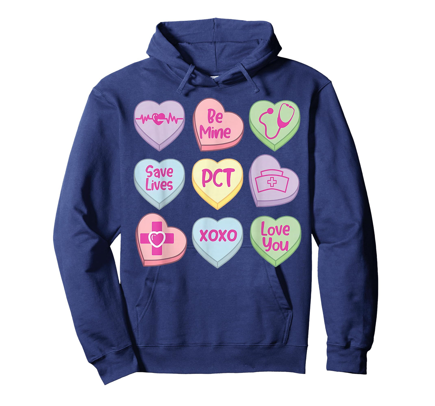PCT Valentines Day Candy Heart Nurse Positive Affirmations T-Shirt