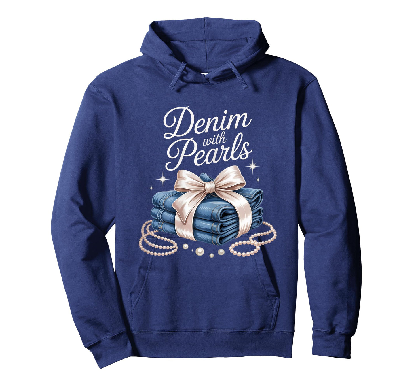 Denim with Pearls Mother’s Day Outfit for Stylish Women T-Shirt
