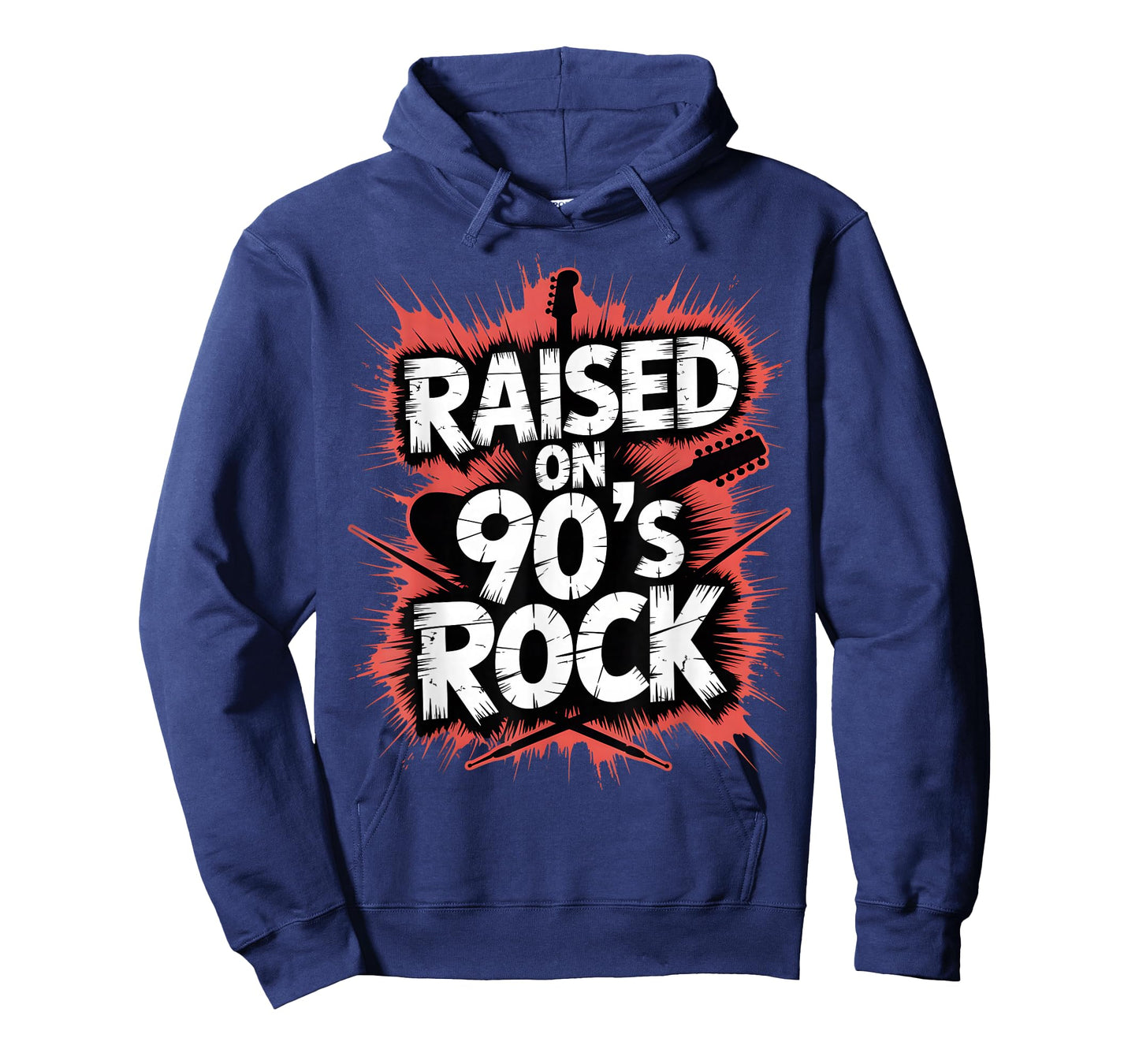 Raised On 90s Rock Retro Rocker Grunge Music Splatter T-Shirt