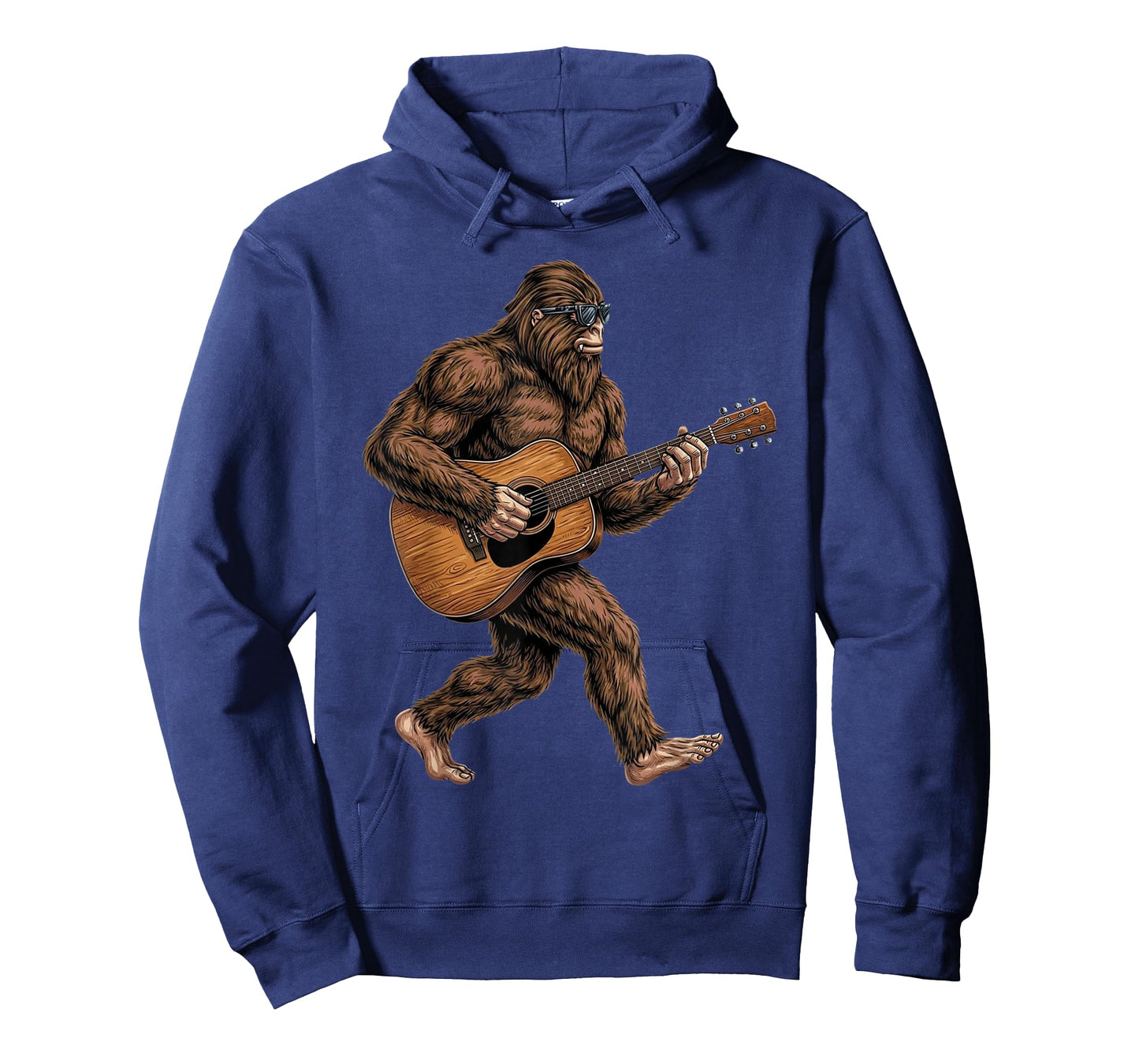 Bigfoot Playing Guitar Graphic Funny Sasquatch Big Foot T-Shirt