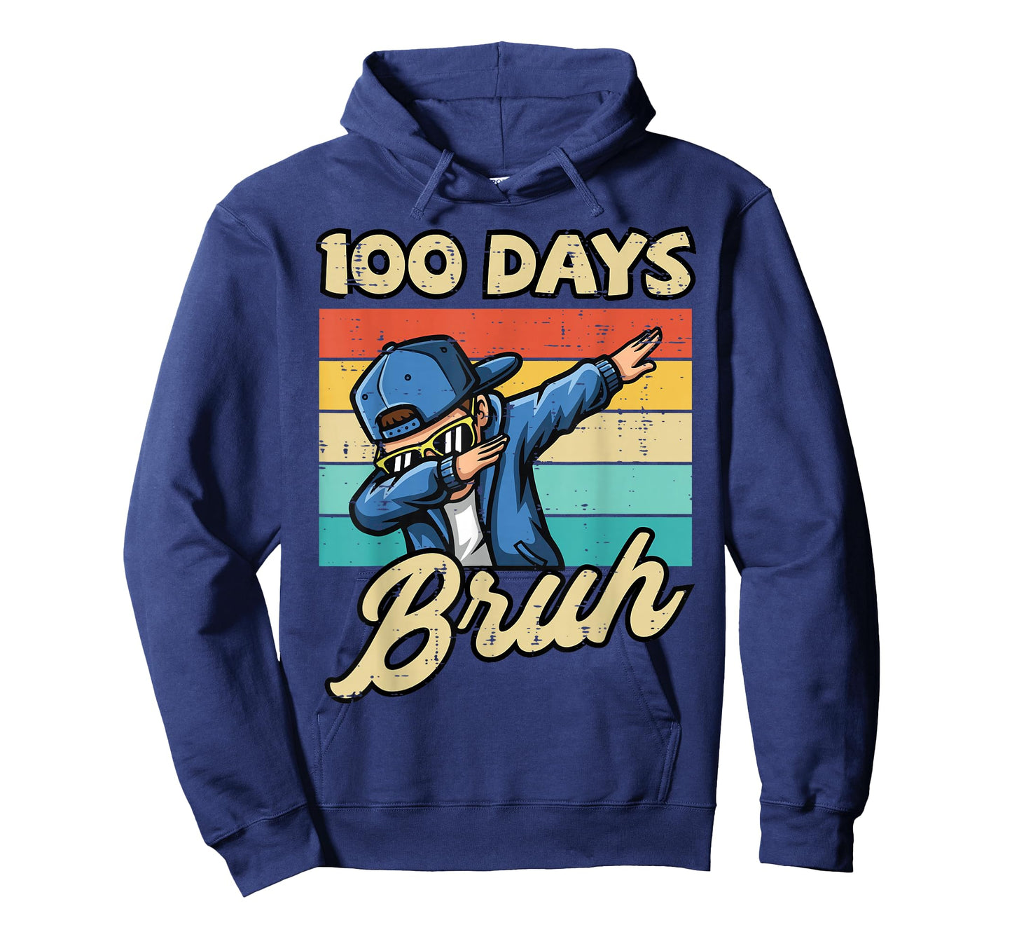 100 Days of School Bruh Boy Dab Retro 100th Day Boys Kids T-Shirt