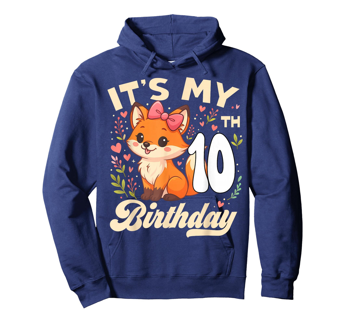 Fox Animal Lovers 10th Birthday Girl Fox B-Day 10 Years Old T-Shirt