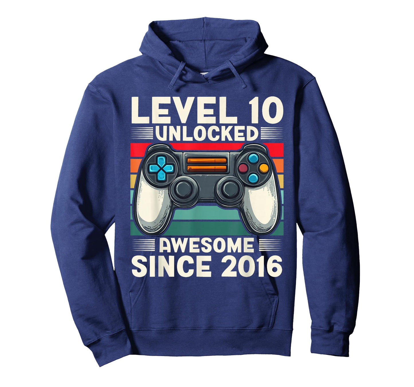 Level 10 Unlocked Awesome Since 2016 10th Birthday Gaming T-Shirt