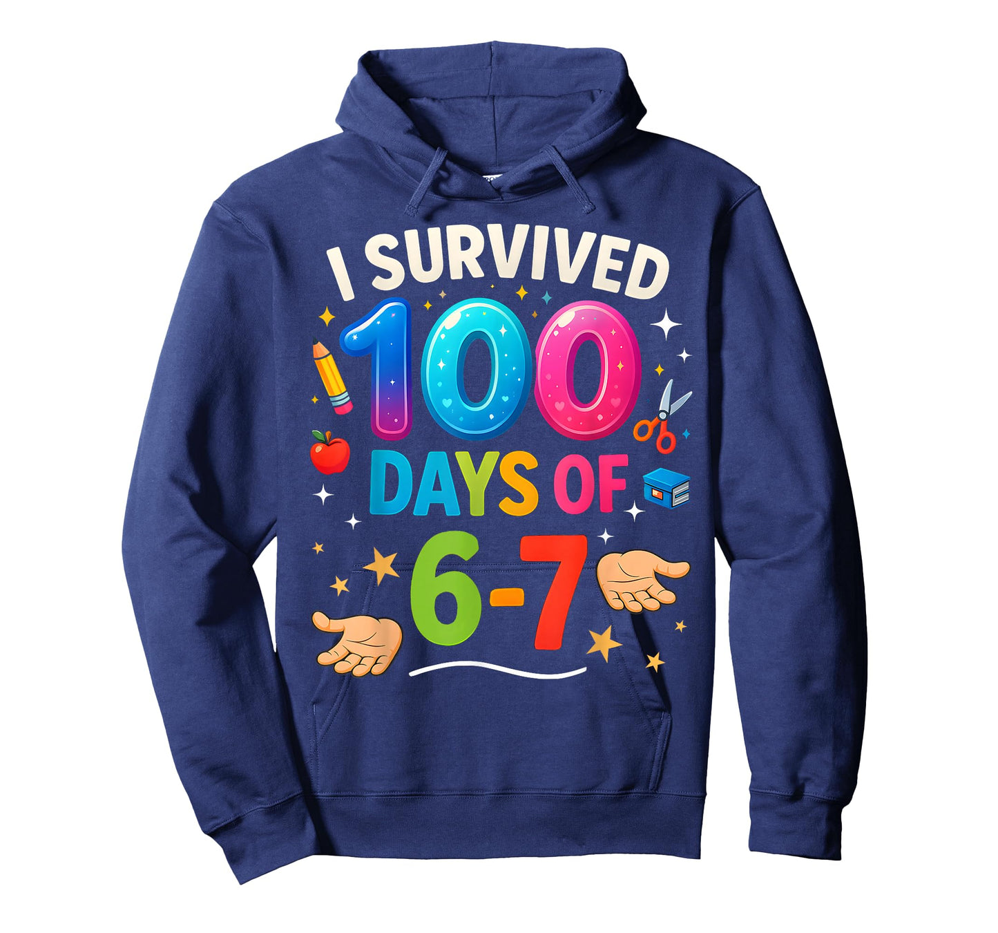 Funny 67 100th Day of School Teacher 100 Days 6 7 Meme 6-7 T-Shirt