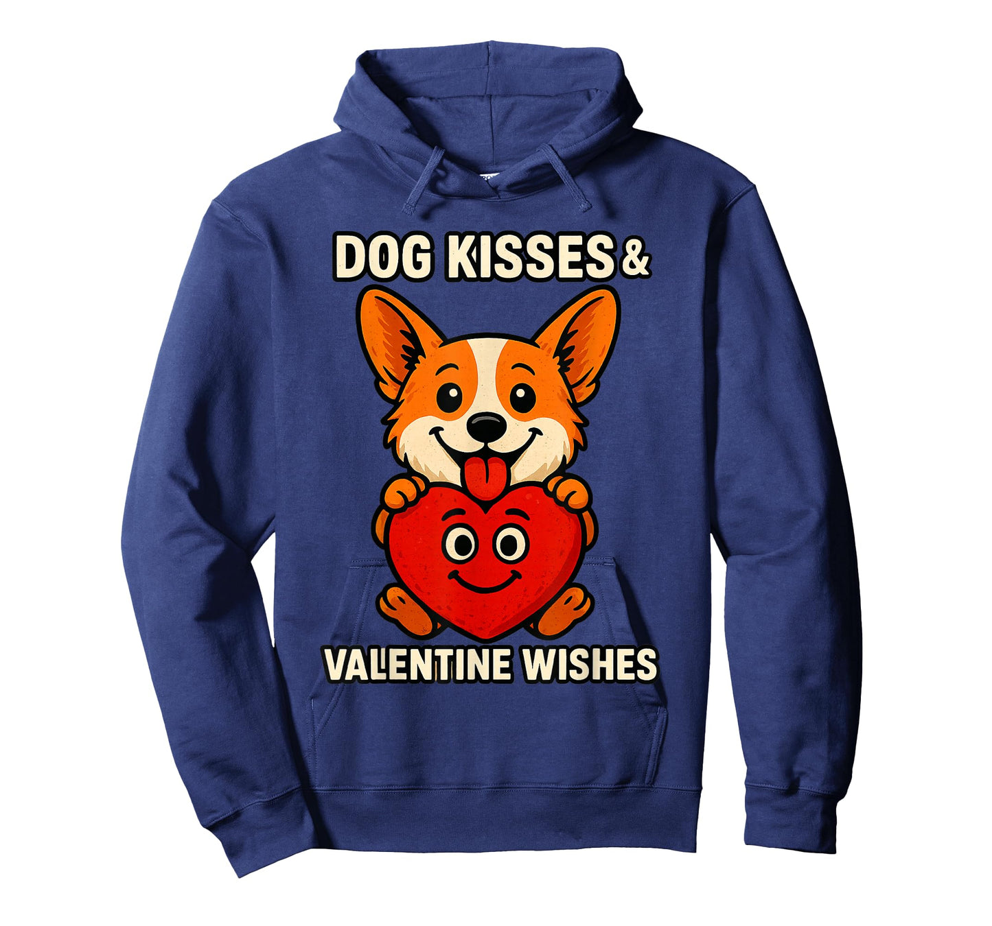 Dog Kisses and Valentine Wishes Cute Corgi Heart Love T-Shirt