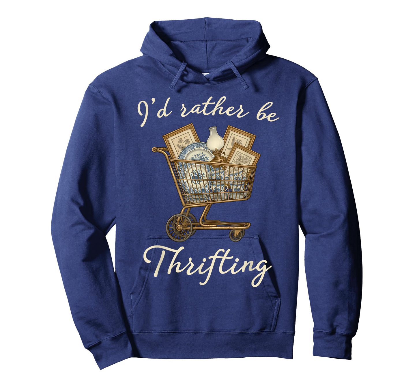 Vintage I’d Rather Be Thrifting Funny Shopping Quote Thrift T-Shirt