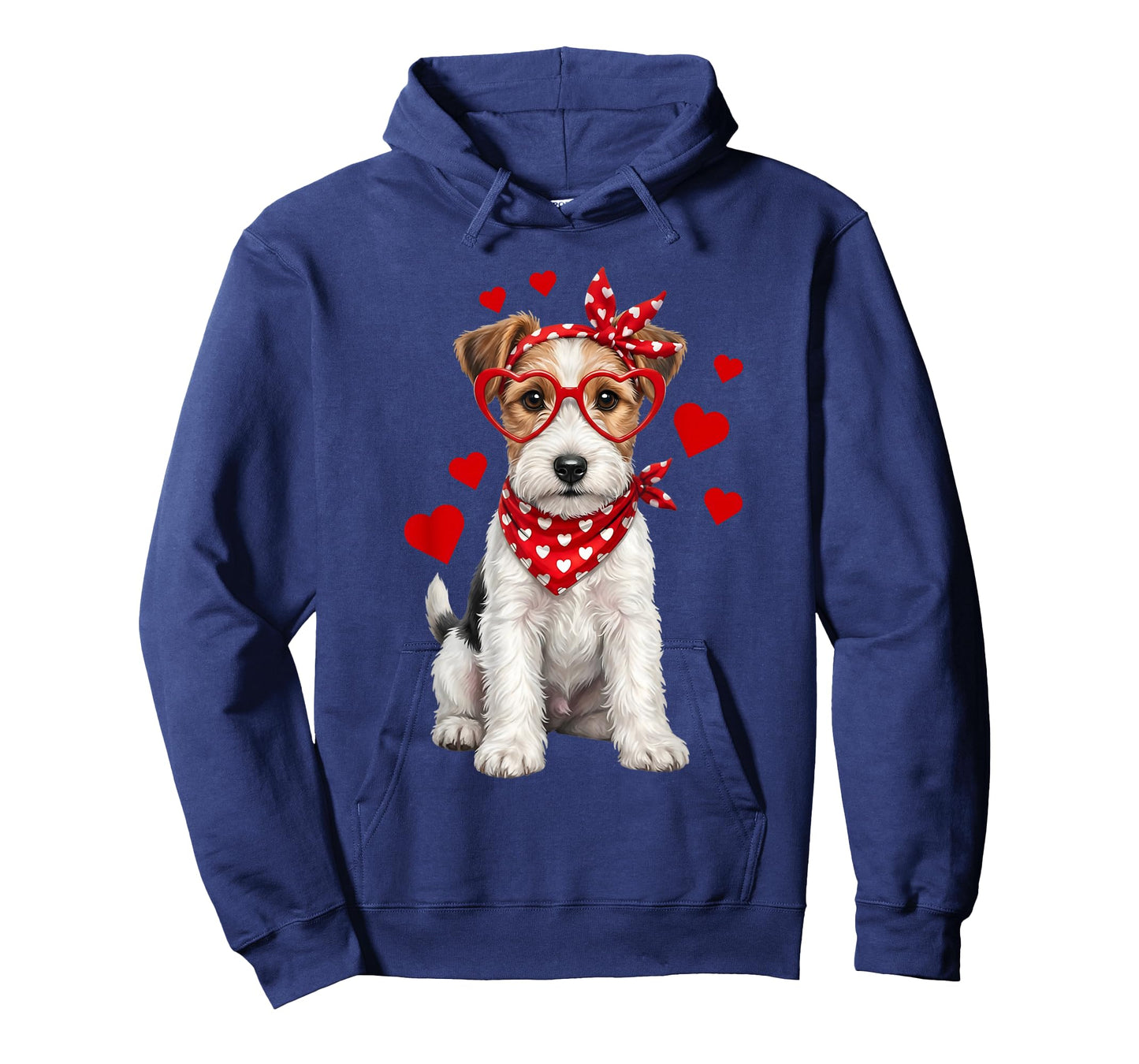 Fox Terrier Valentines Day Wirehaired Dog Lover Heart T-Shirt