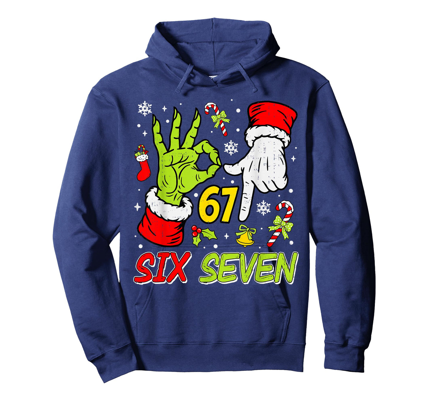 Christmas Six Seven 67 Funny Meme 6 7 Xmas Holiday Slang T-Shirt