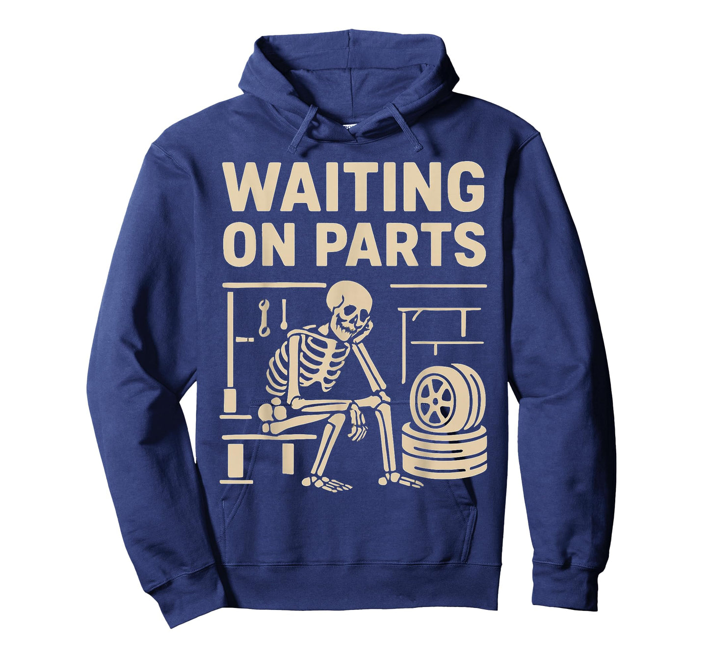 Waiting On Parts Funny Skeleton Auto Mechanic Technician T-Shirt