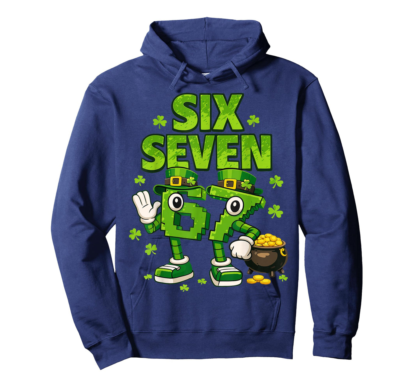 Kids Meme 6-7 Shamrock Six Seven 6 7 St Patricks Day 67 T-Shirt