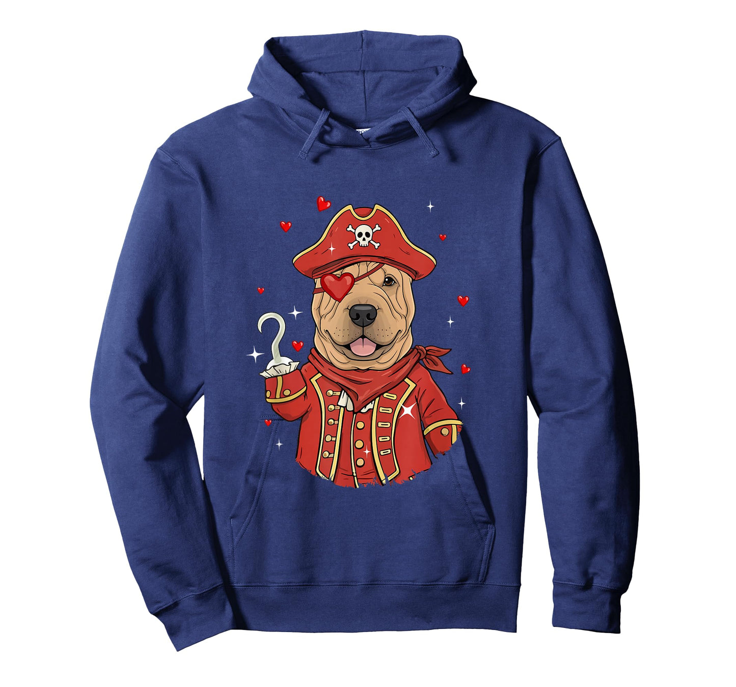 Shar Pei As Pirate Valentine's Day Matching Owner Kids T-Shirt