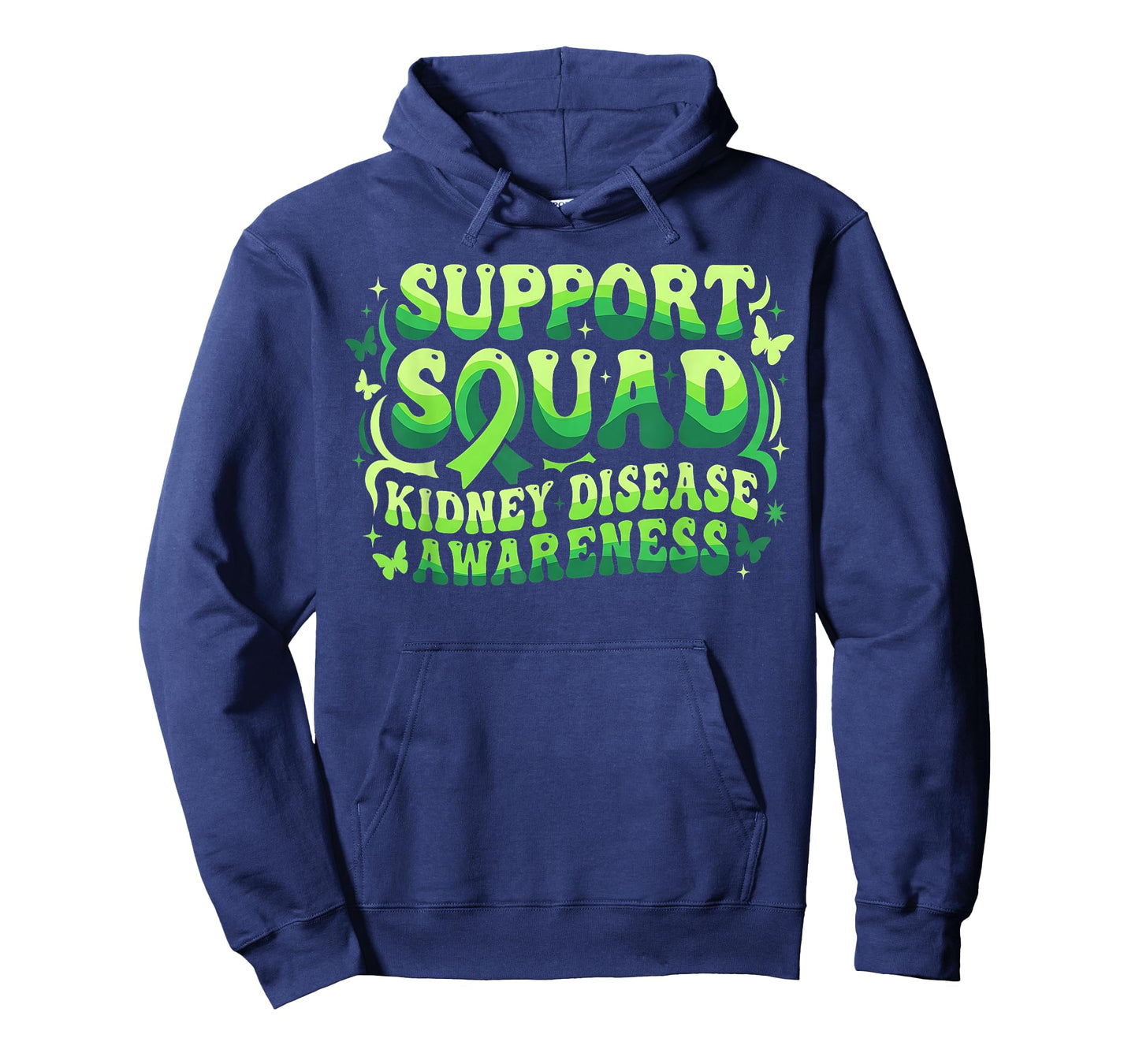 Groovy Support Squad Kidney Disease Awareness Green Ribbon T-Shirt