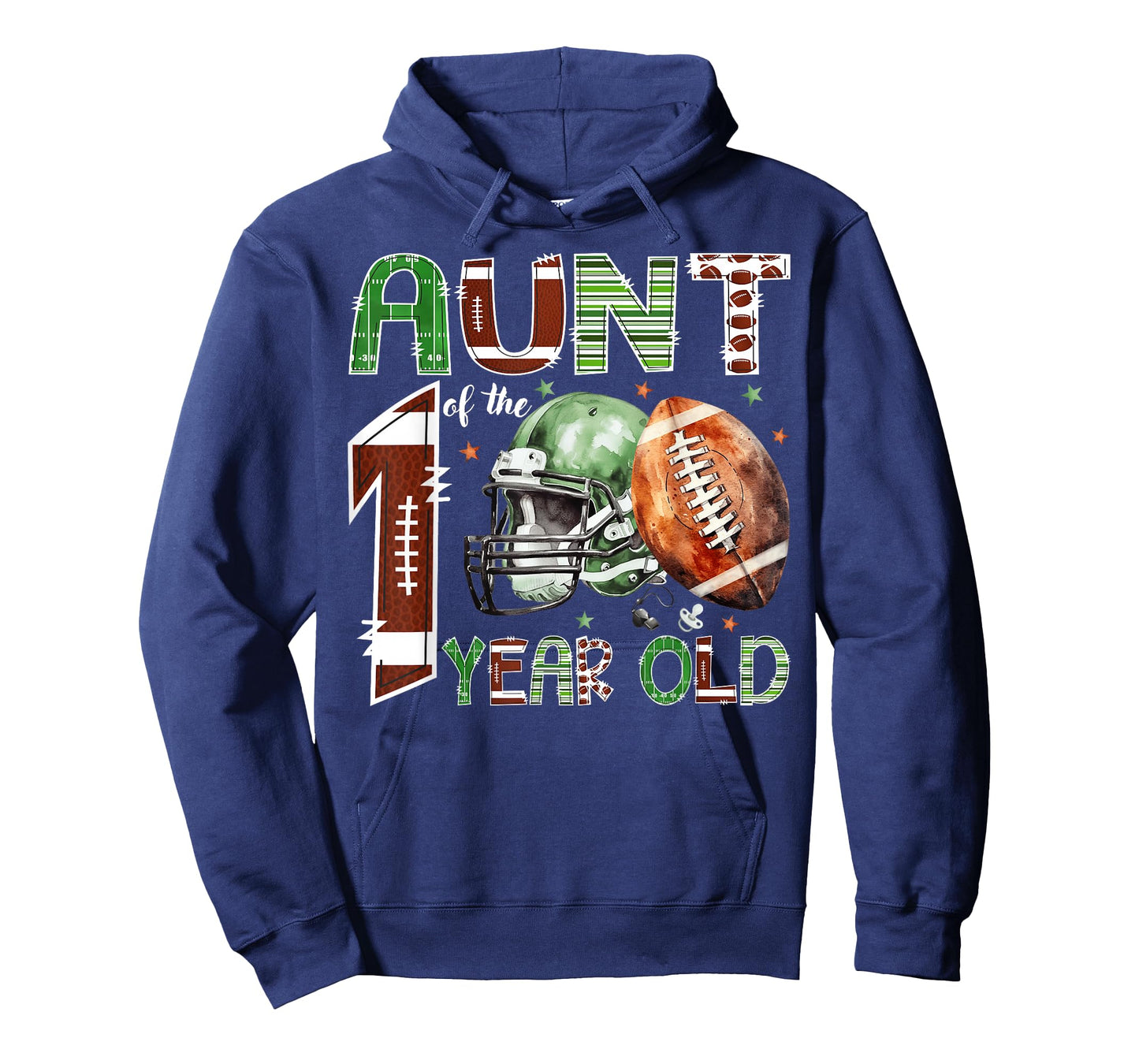 Aunt of The 1 Year Old Football Lover 1st Birthday Boy T-Shirt
