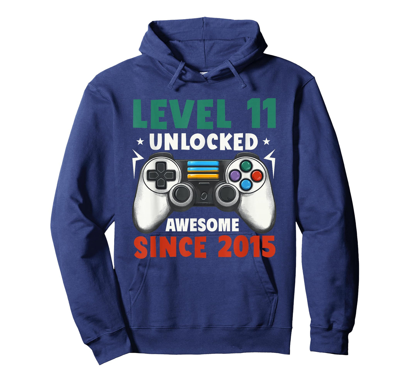 Level 11 Unlocked Awesome Since 2015 11th Birthday Gaming T-Shirt