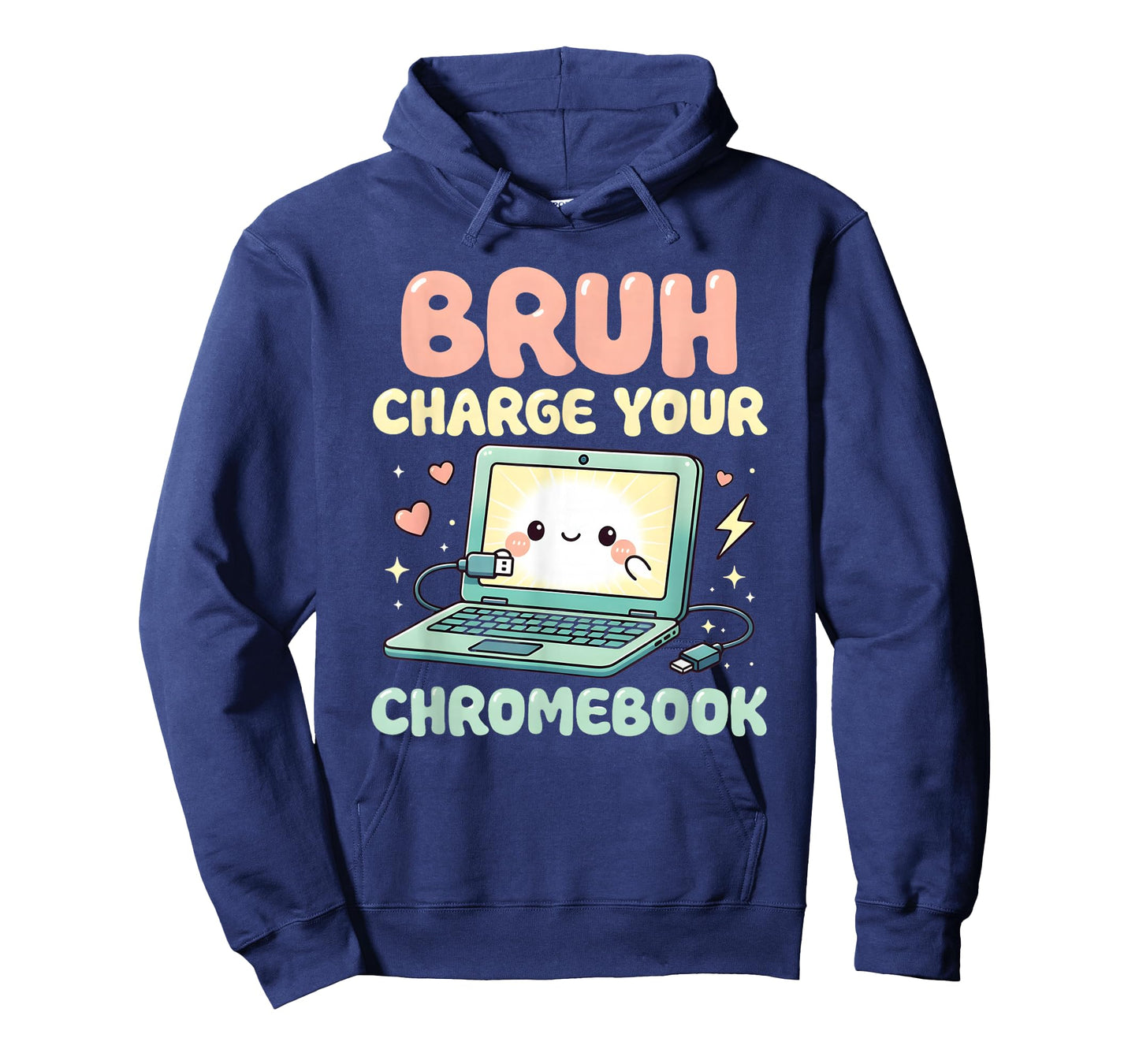 Bruh Charge Your Chromebook Funny Laptop Tech Kids T-Shirt