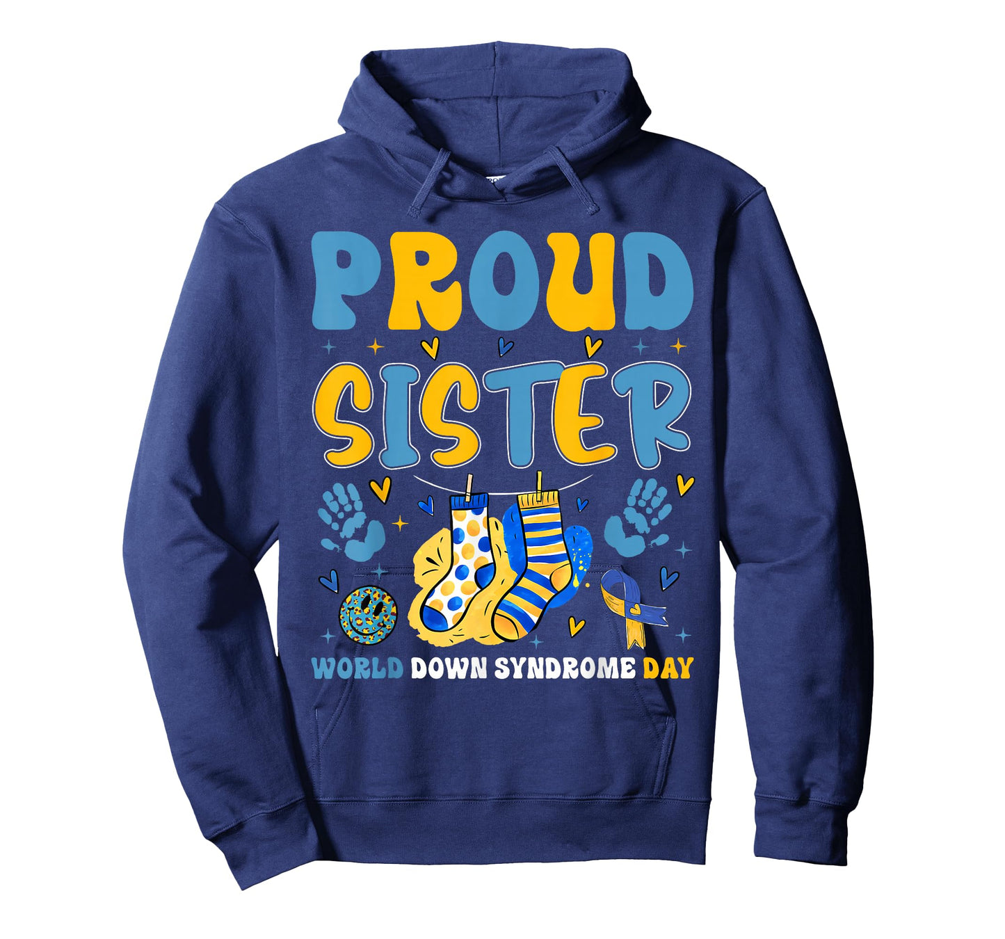 Retro Proud Sister World Down Syndrome Day Girl Women Kid T-Shirt