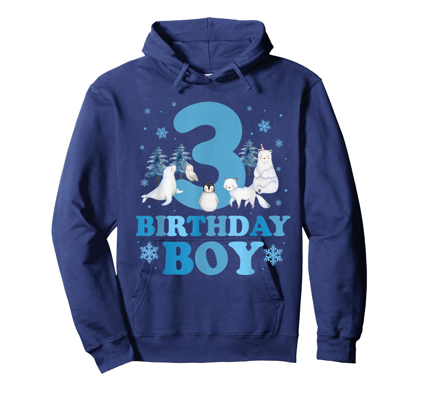 Winter 3rd Birthday Boy Arctic Animals 3 Year Old Birthday T-Shirt