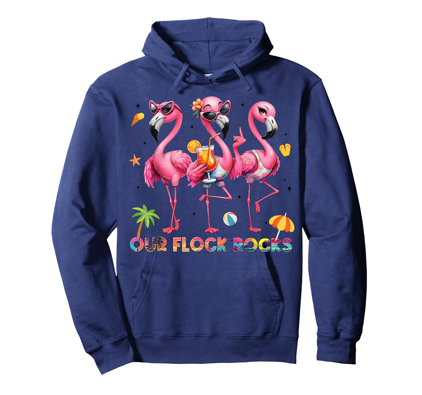 Our Flock Rocks Flamingo Summer Vacation Family Matching T-Shirt