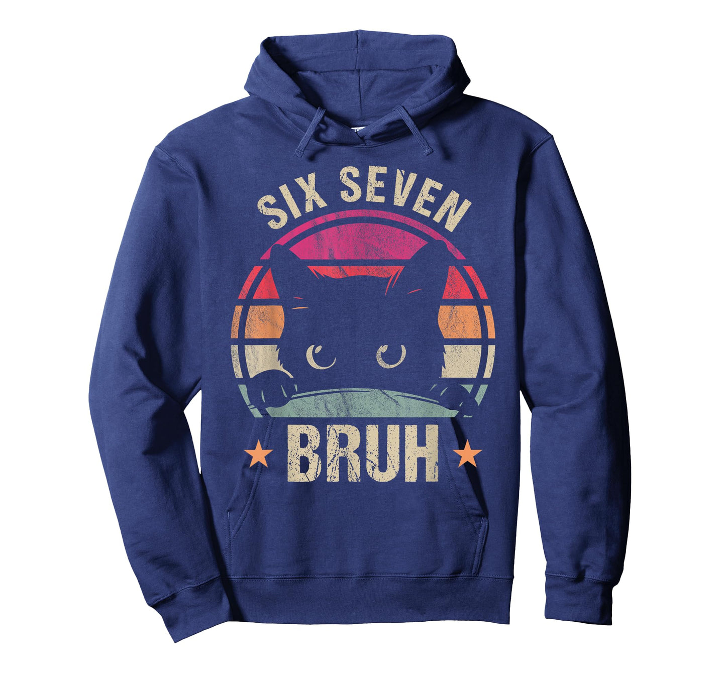 67 Bruh Black Cat Meme Six Seven 6 7 Kids Boys Men Women T-Shirt