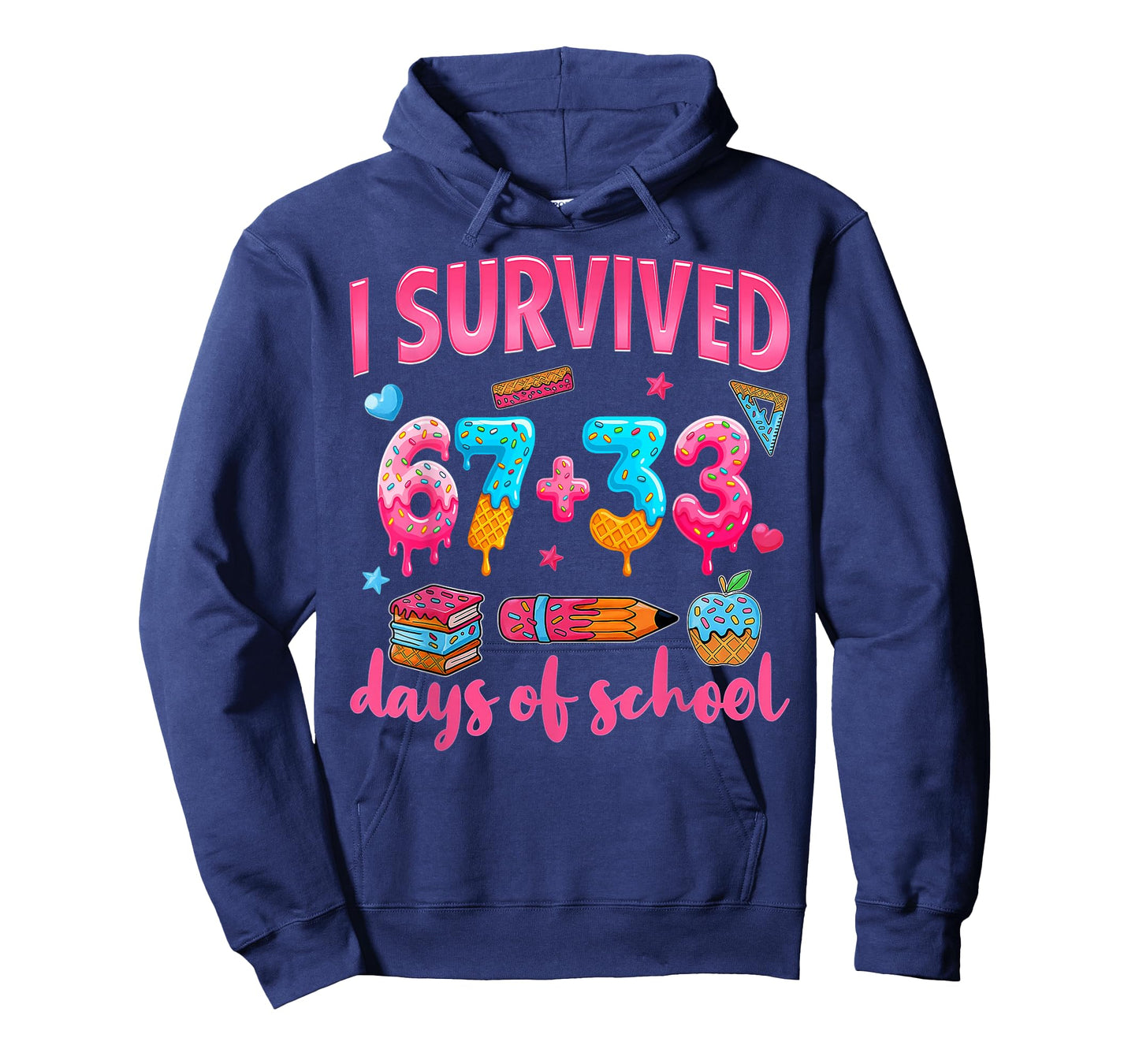 I Survived 67 33 Days of School 100 Days of School 67 Meme T-Shirt