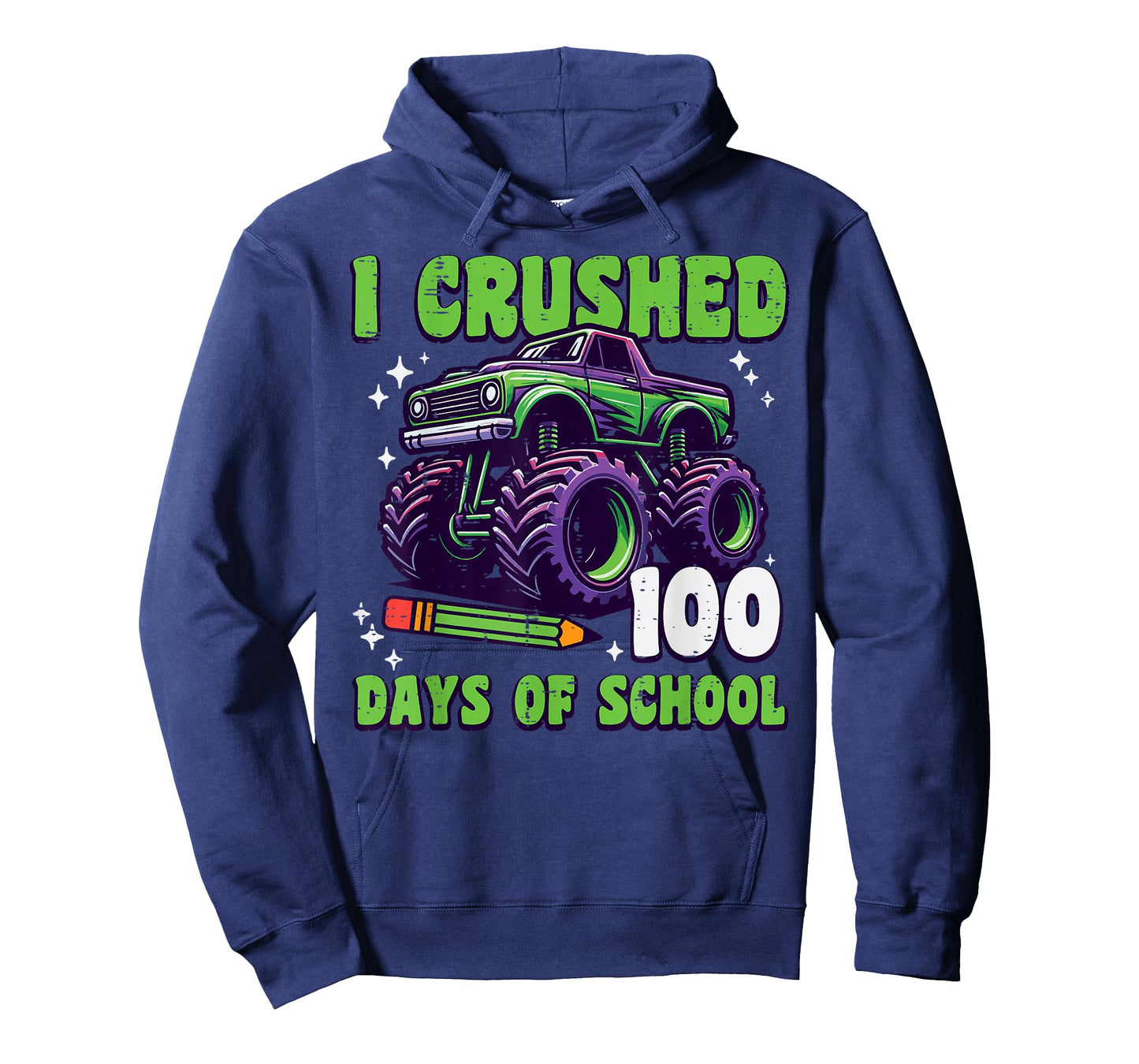 I Crushed 100 Days of School Truck 100th Day Boys Kids T-Shirt
