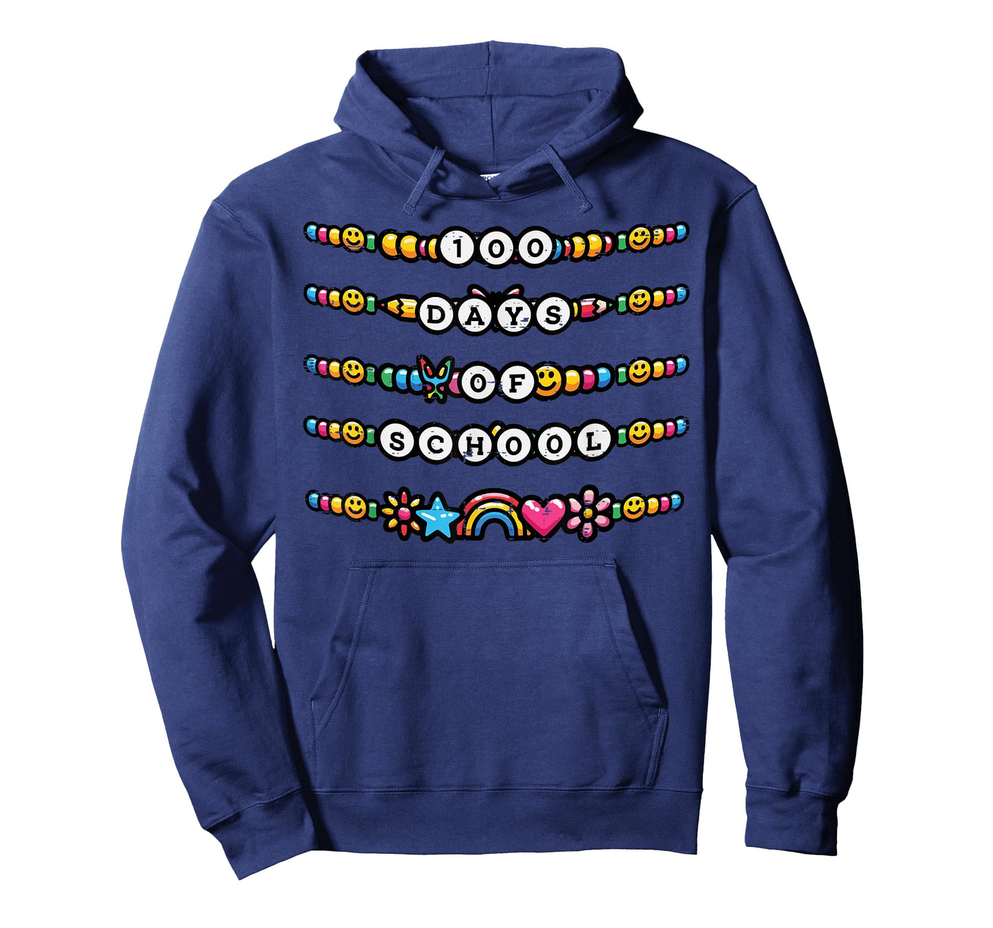 100 Days of School Beads Bracelet 100th Day Girls Kids Women T-Shirt