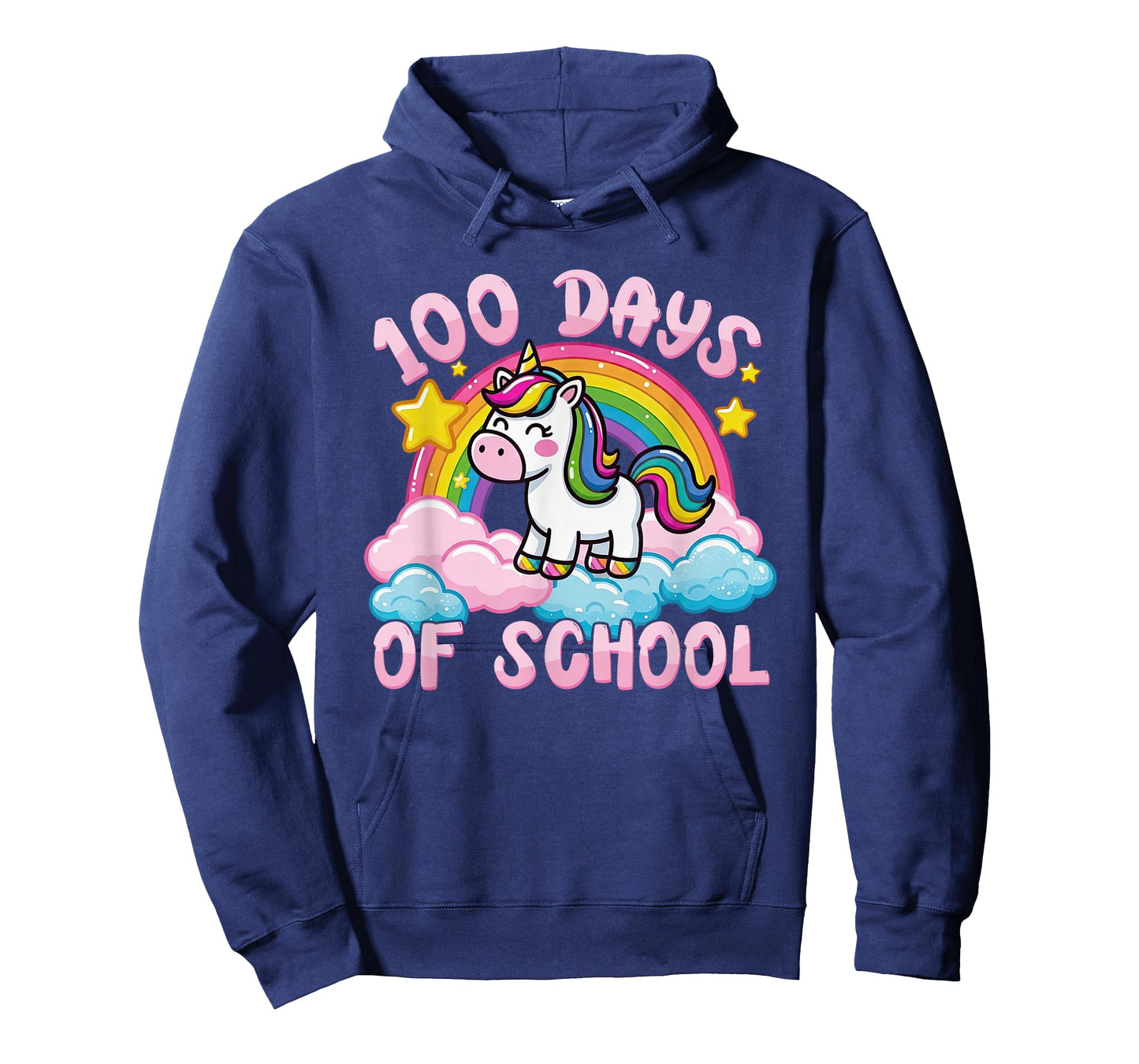 100 Days of School Unicorn Rainbow 100th Day Girls Kids T-Shirt