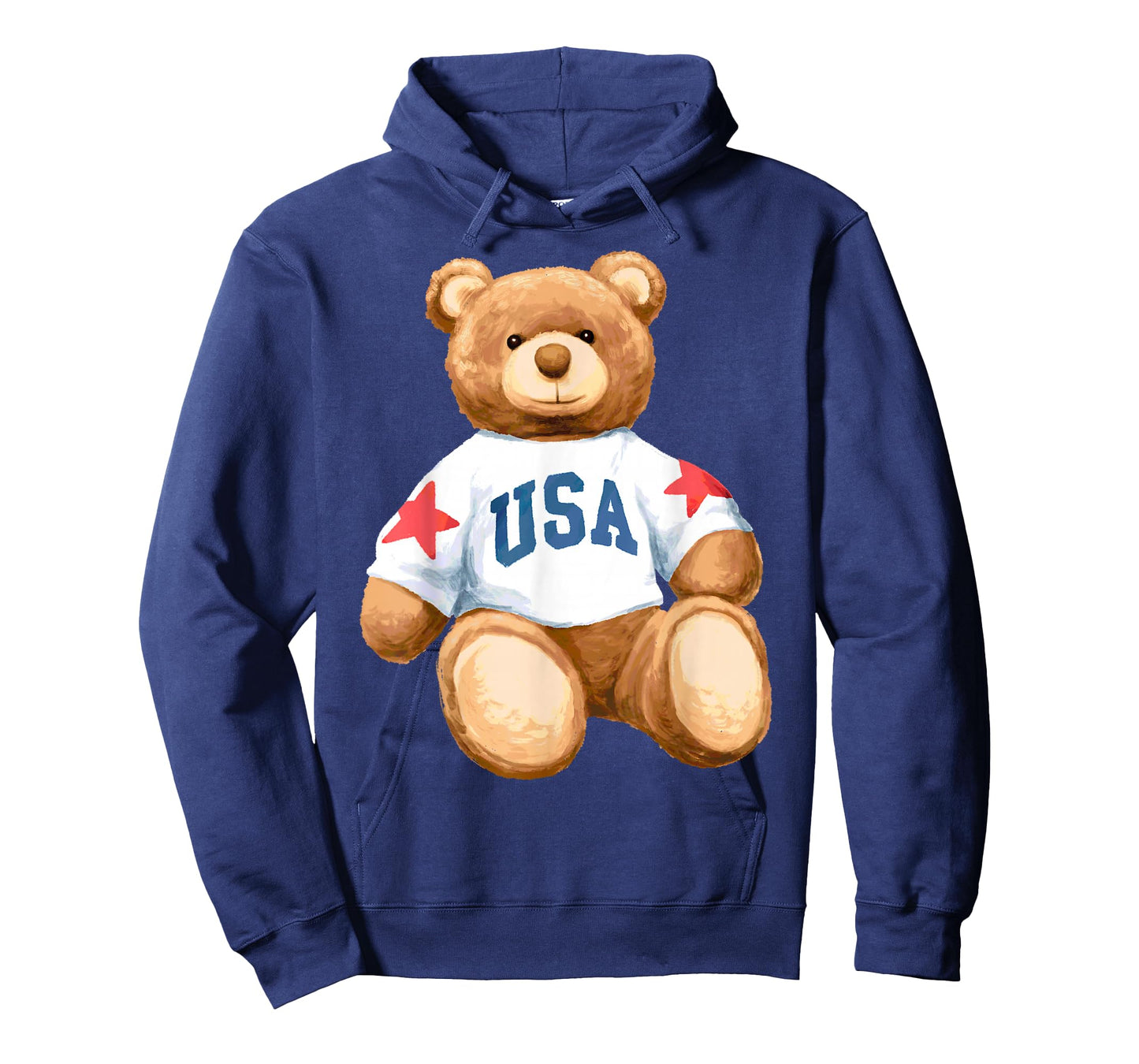 Trendy Apparel Teddy Bear with USA and Stars Sweatshirt T-Shirt
