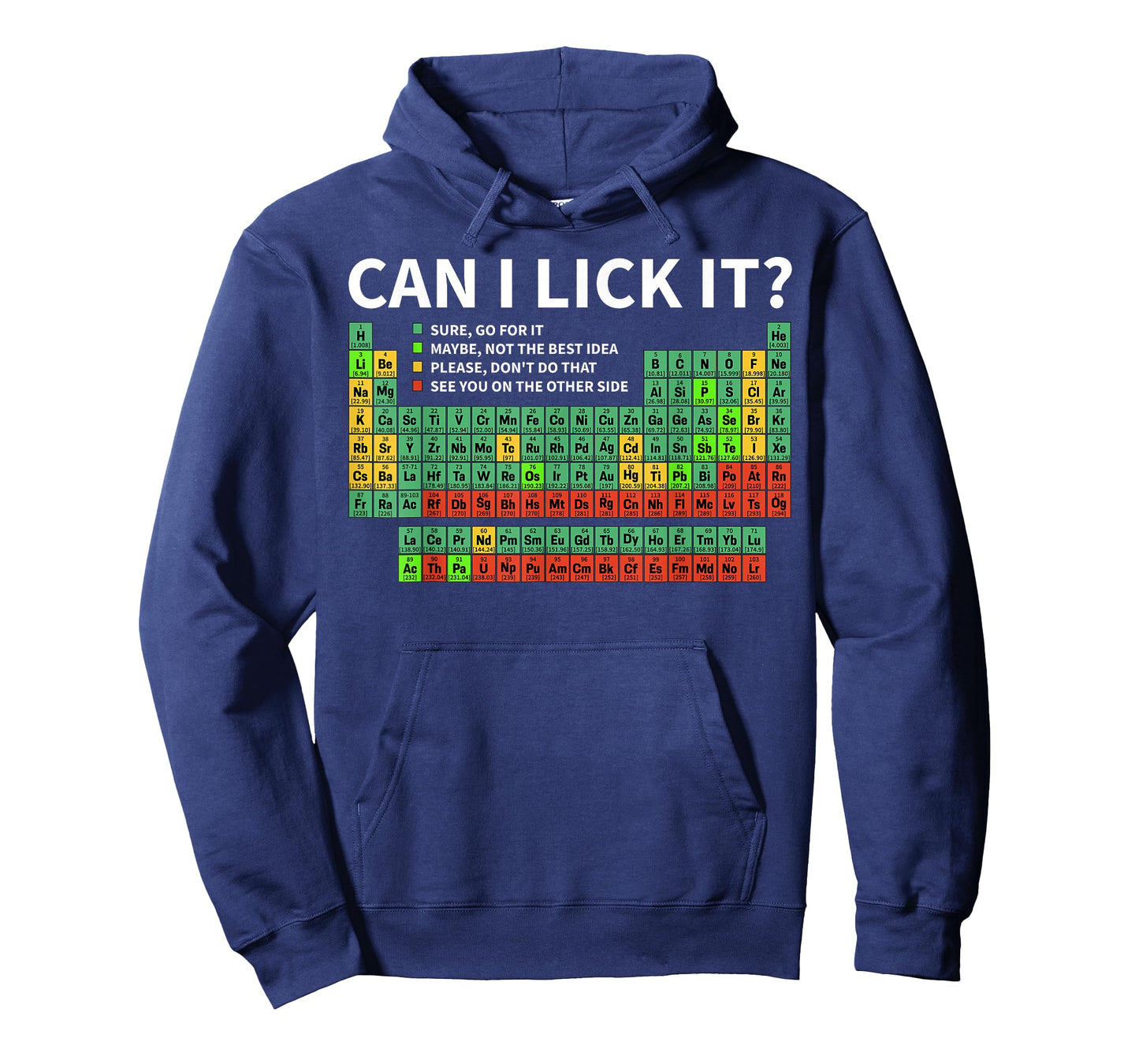Can I Lick It Funny Periodic Table of Elements Science T-Shirt