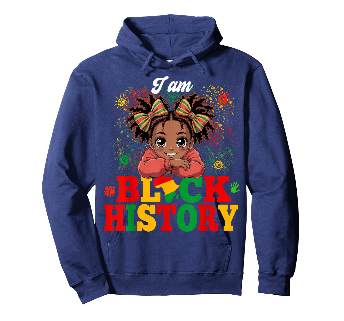 I Am Black History Month Messy Bun Cute Black Girls Toddler T-Shirt