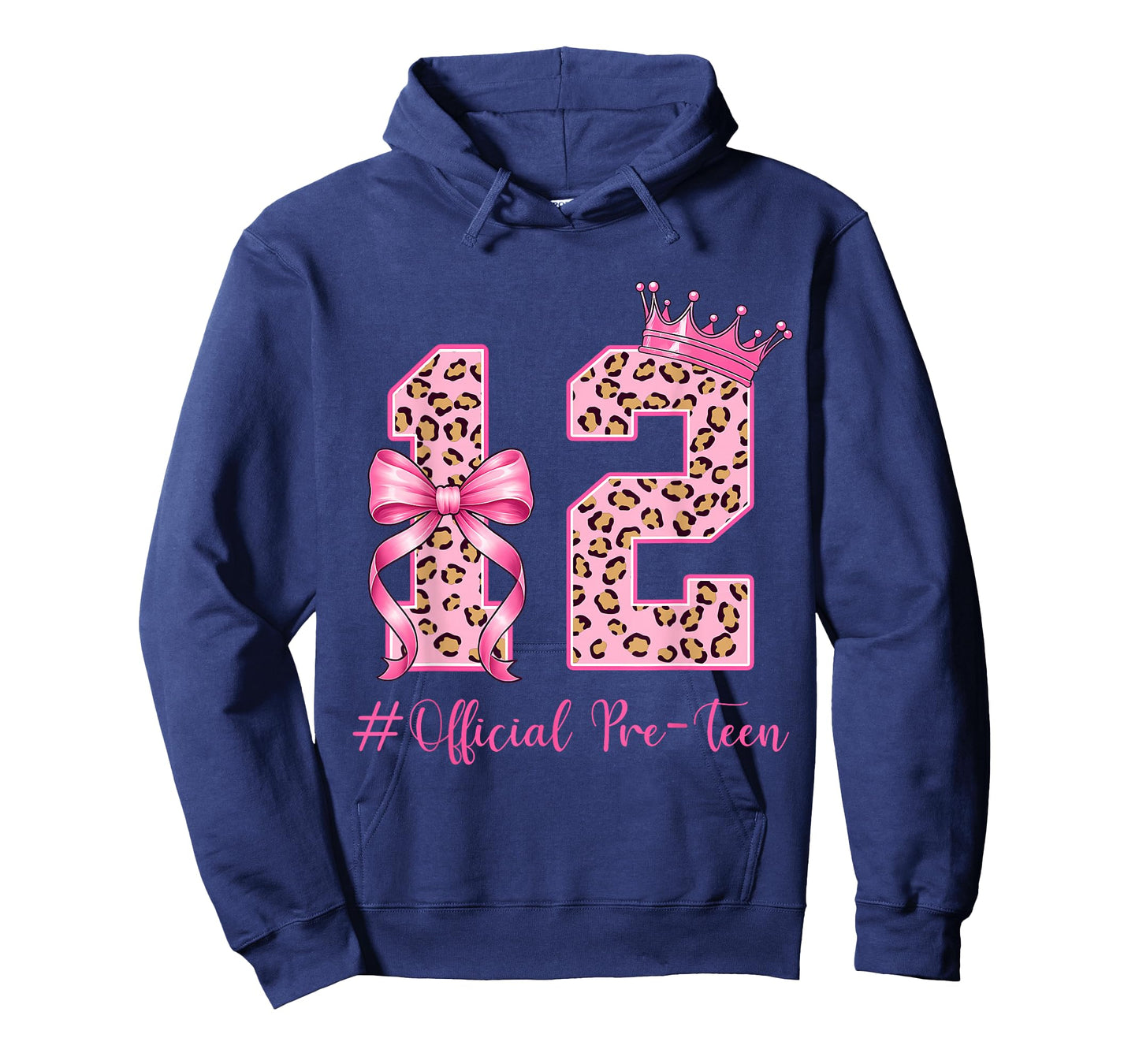 12th Birthday Girl Pink Coquette Bow Leopard 12 Year Old T-Shirt