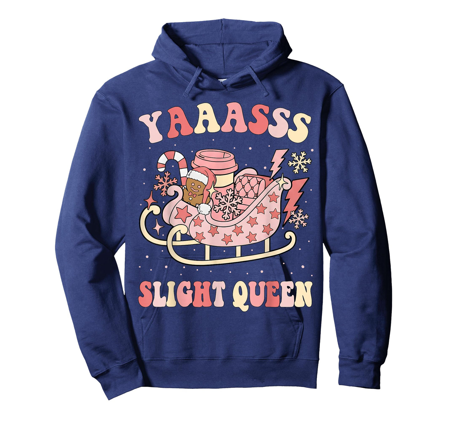 Yaaasss Sleigh Queen Sleigh Girl Matching Christmas Pajamas T-Shirt