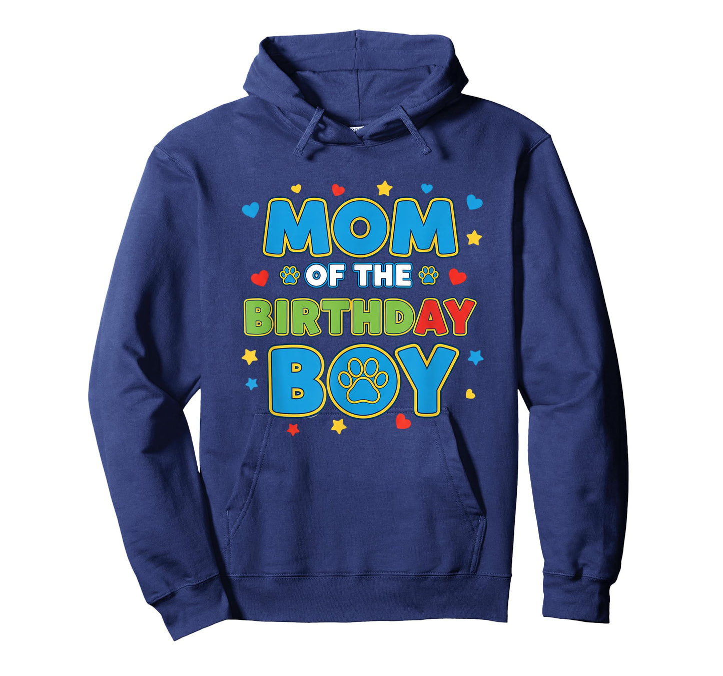 Mom of The Birthday Boy Paw Print Birthday Mom T-Shirt