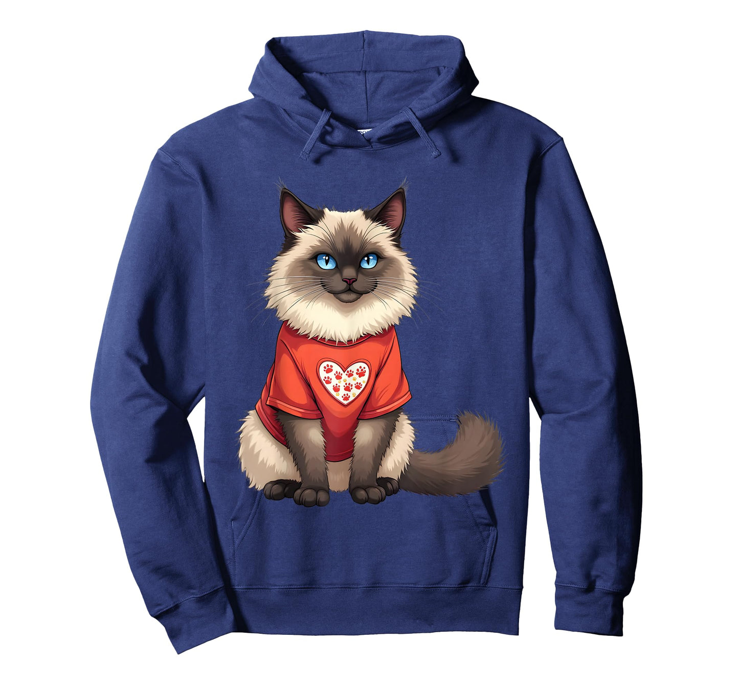 Cute Ragdoll Cat Heart Paw for A Cat Owner T-Shirt